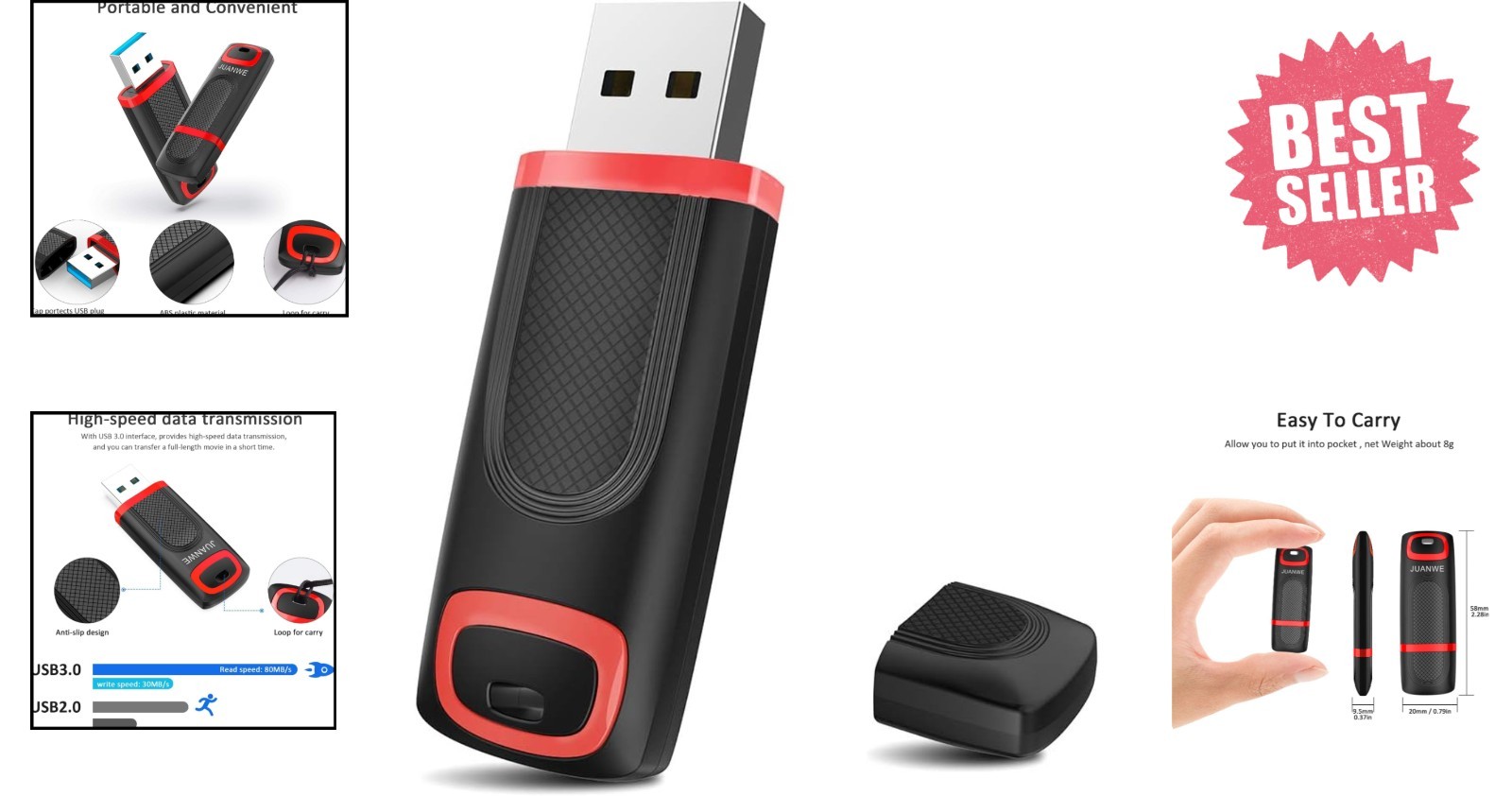 Portable 64GB USB Memory Stick – Fast Transfer, LED Indicator for Easy Use