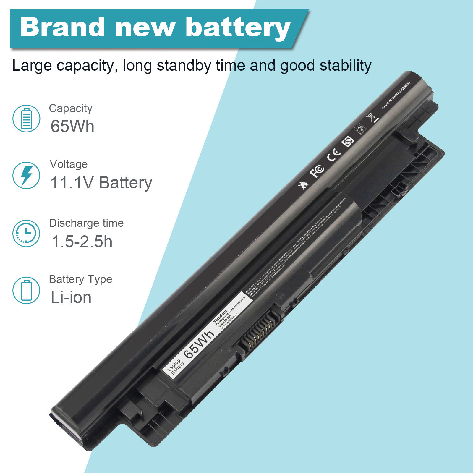 For Dell Inspiron15 3878 3521 3531 P40F 0MF69 24DRM 6Cell 5200mAh Battery