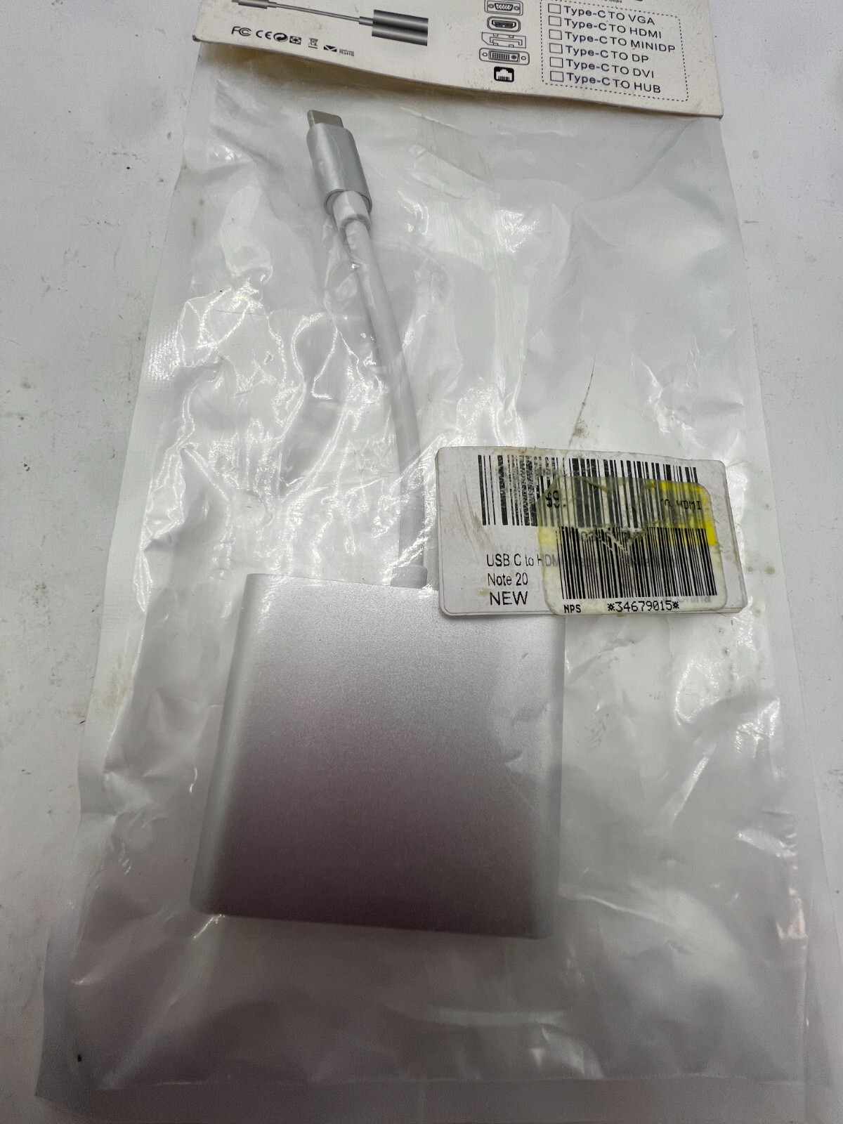 USB Type-C to HDMI / USB 3.0 / USB-C Multiport Adapter, USB3.1-C, White