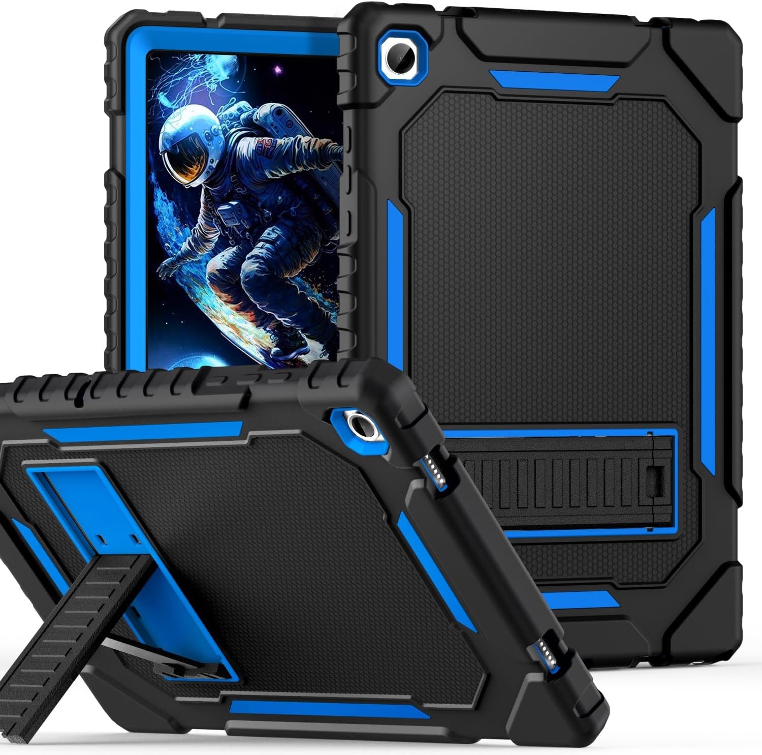Rugged Shockproof Case for 11″ Samsung Galaxy Tab A11+ 2026, Black and Blue