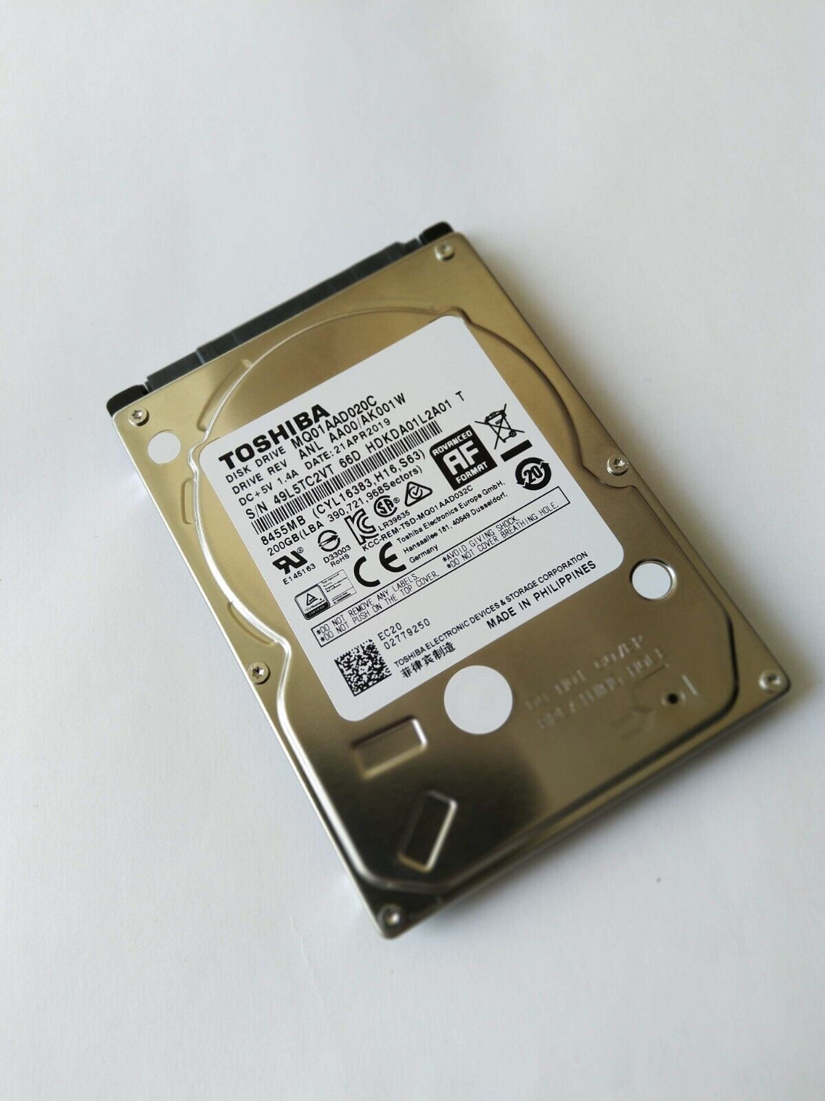 Toshiba 200GB 4200RPM 2.5″ MQ01AAD020C Autonavigation / Industriecomputer HDD