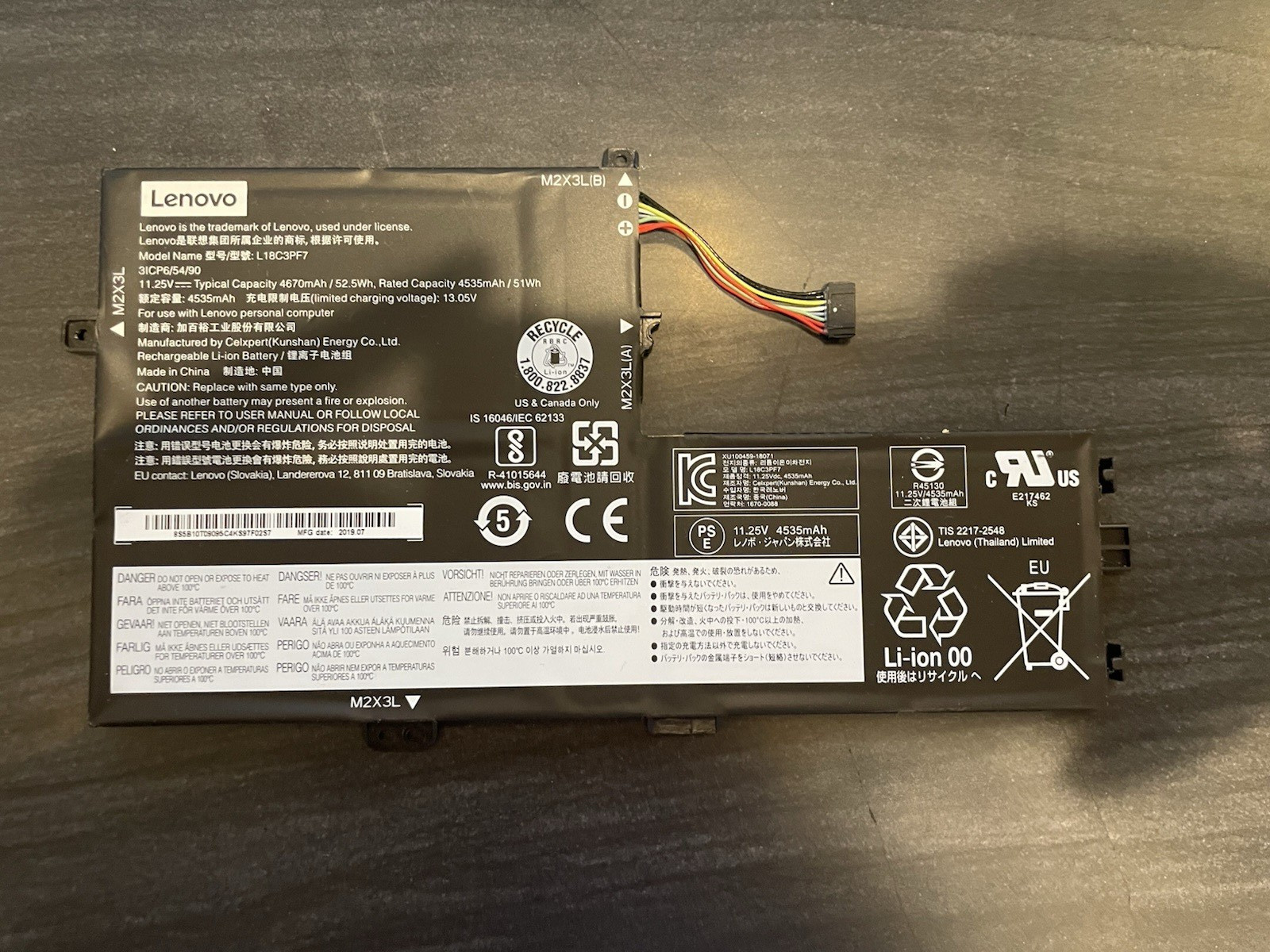 Lenovo IdeaPad Flex-15IWL Laptop Battery 11.25V 52.5Wh L18C3PF7