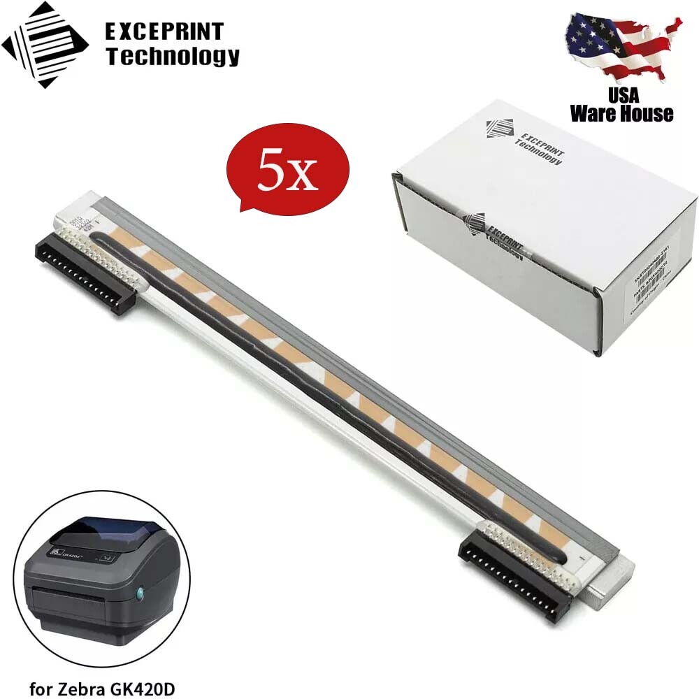 5x Printhead for Zebra GK420D GX420 ZP450 ZP500 Printer 203dpi 105934-037