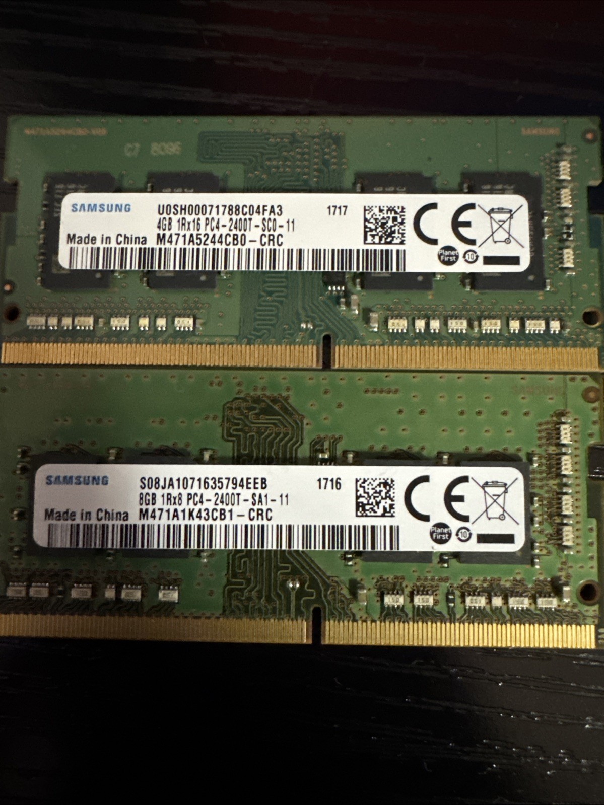 8GB DDR4 Laptop RAM Modules 2400mhz Samsung