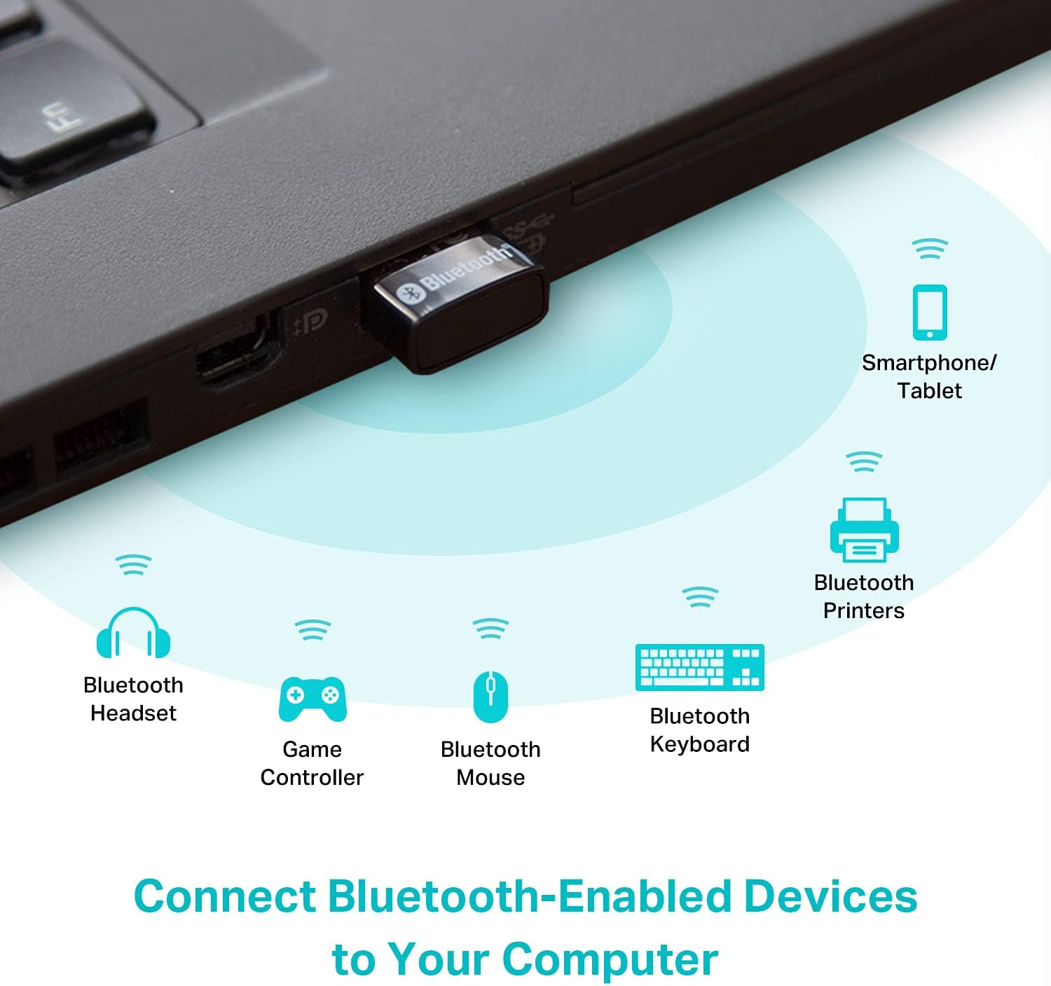 Tp-Link USB Bluetooth Adapter for PC – Bluetooth 5.3 Dongle Receiver, Plug and P