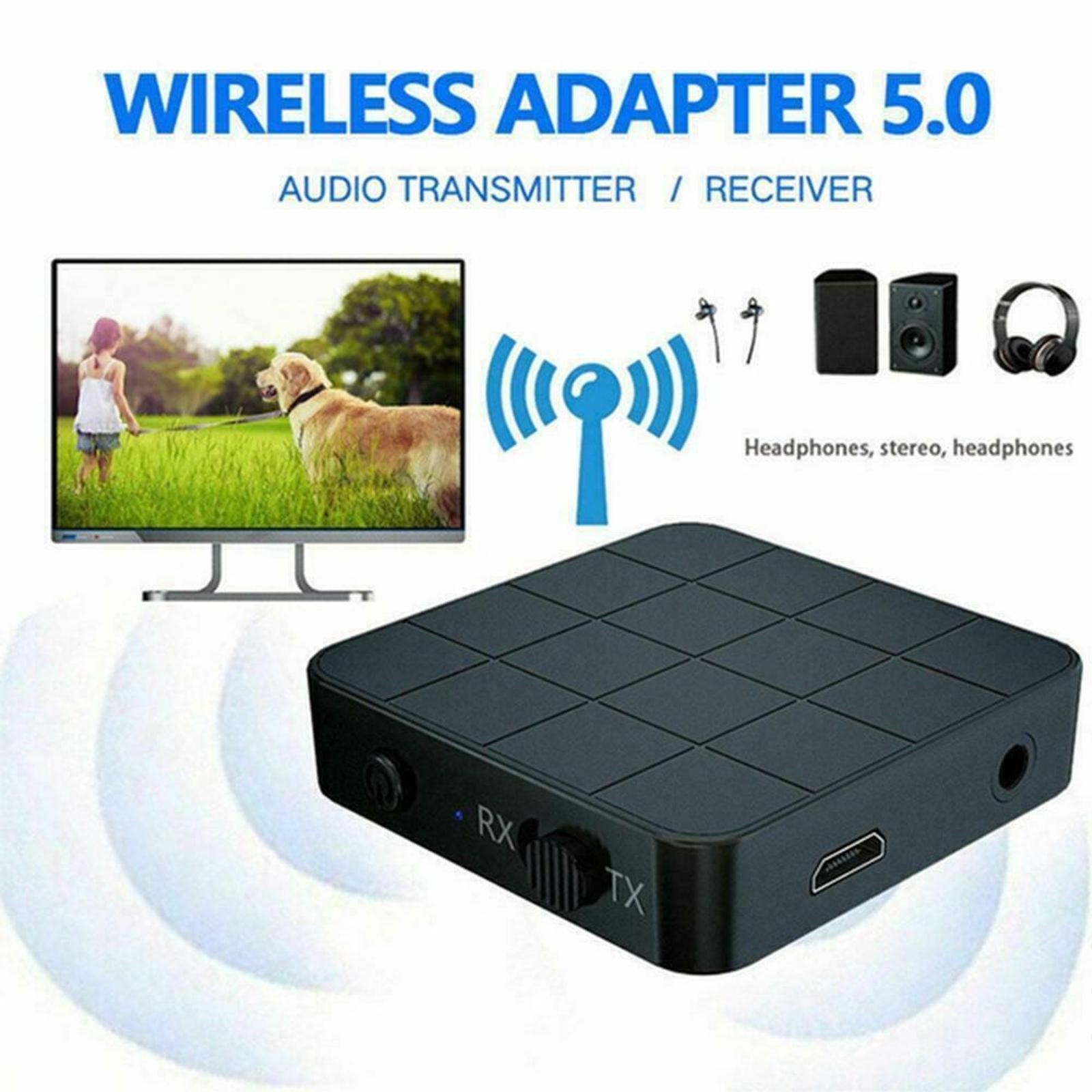 2-in-1 Bluetooth 5.0 Transmitter & Receiver Wireless 3.5mm AUX Audio RX/TX Mode