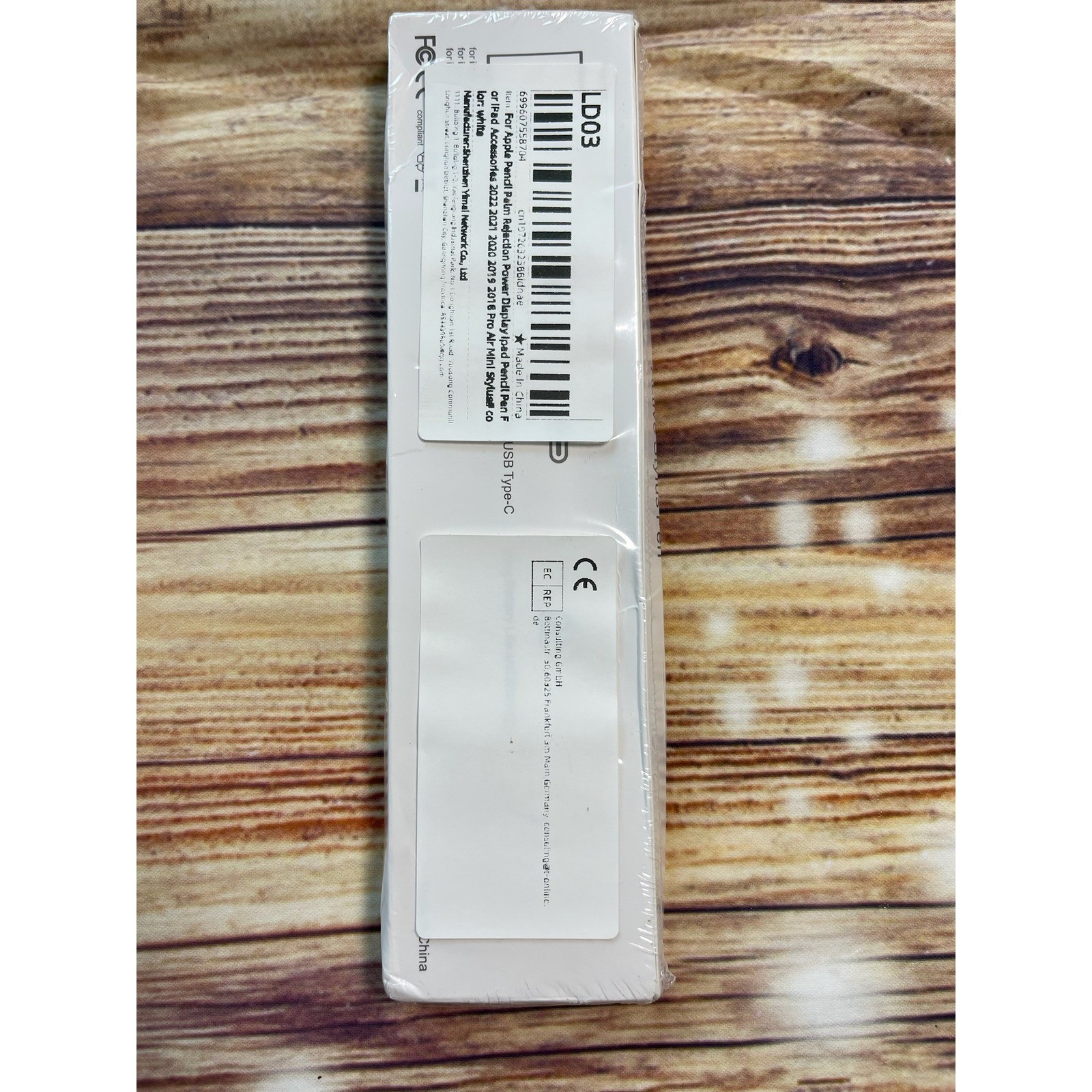 LD03 Stylus Pen for iPad Pro Air Mini Palm Rejection Power Display White USB-C