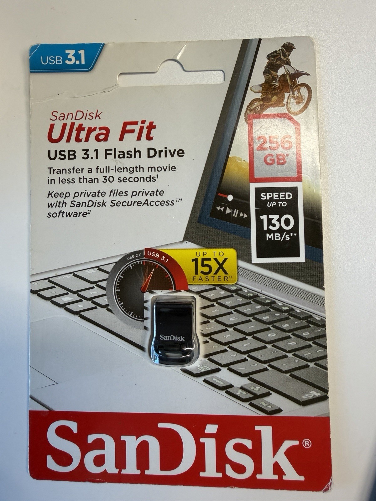 SanDisk 256GB Ultra Fit USB 3.1 Nano Flash Mini Pen Drive SDCZ430-256G