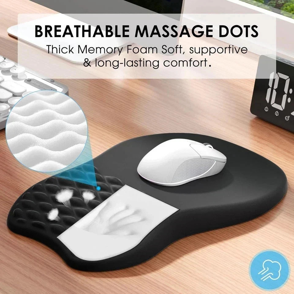 Ergonomic Mouse Pad with Wrist Support, Wrist Rest Mousepads for Carpal Tunnel P