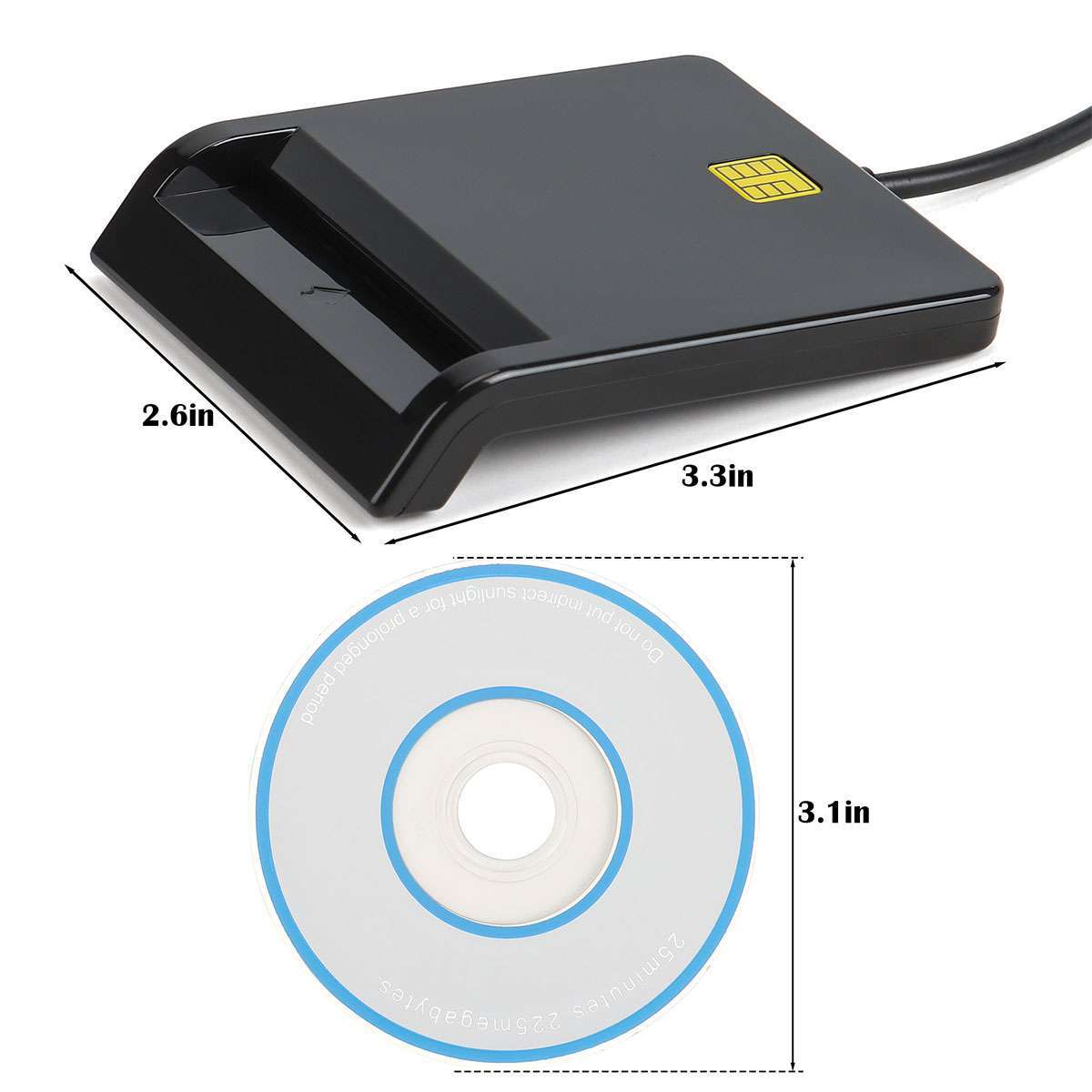 USB 2.0 Smart Card Reader DOD Military CAC Common Access-Bank card-ID For Mac OS