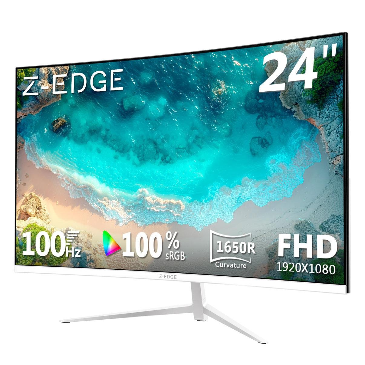 Z-Edge 24″ U24C Curved Monitor 1080p 100Hz 250cd/m2 8ms VESA 75×75 Excellent