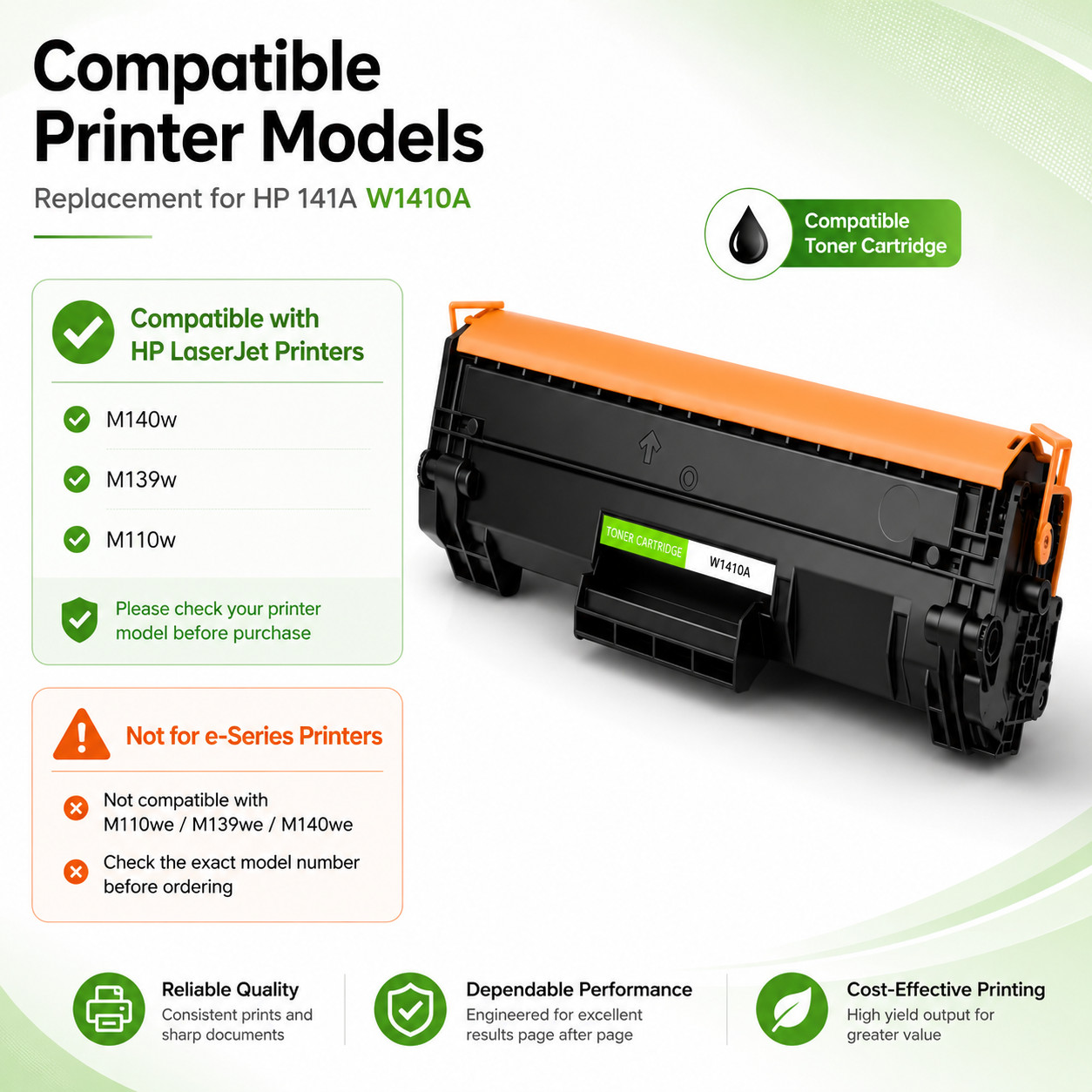 10PK 141A W1410A Toner Cartridge with chip Compatible for HP LaserJet MFP M140w