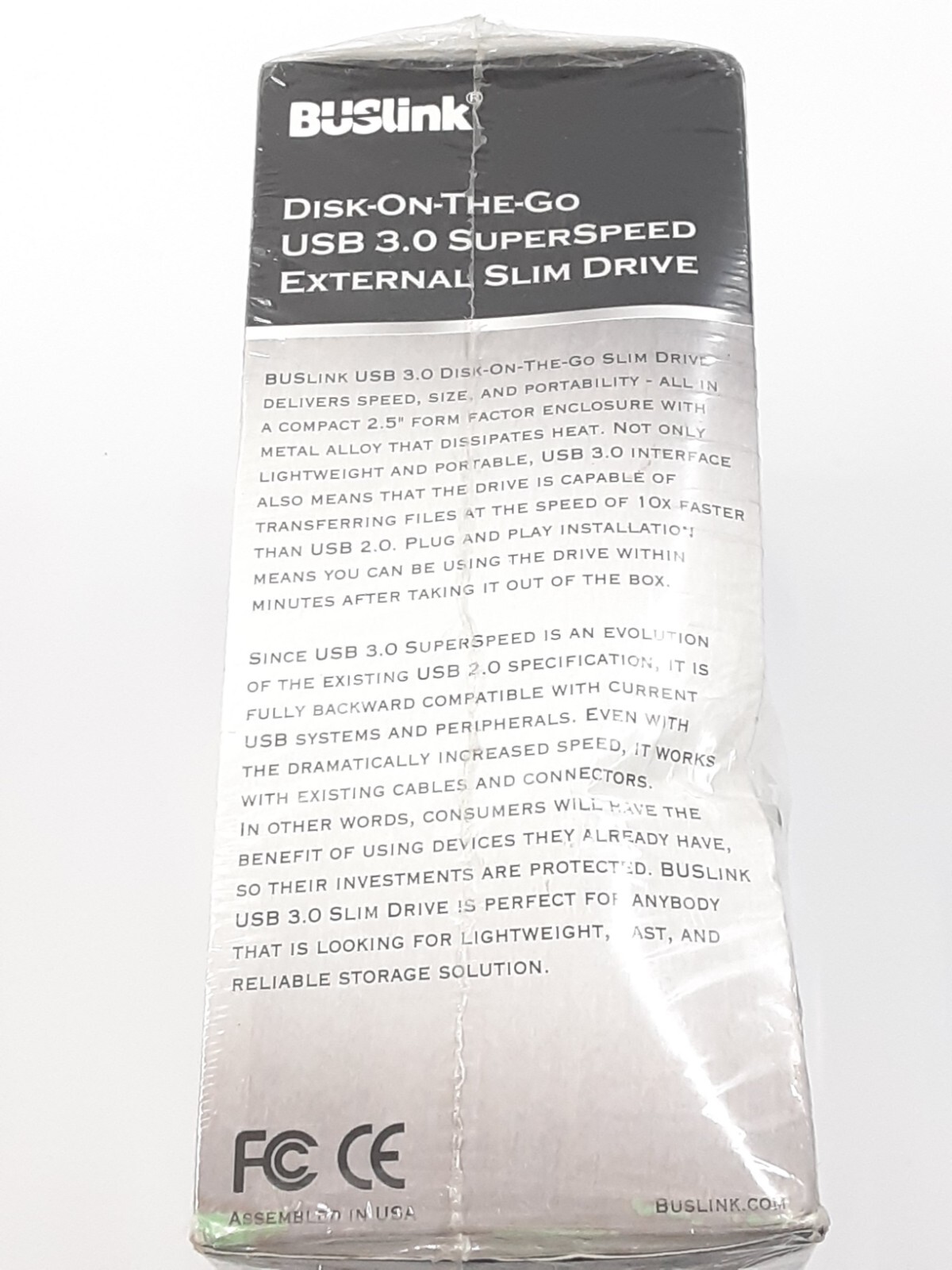 BUSlink Disk-On-The-Go Slim Drive USB 3.0 Superspeed 640GB DL-640-U3