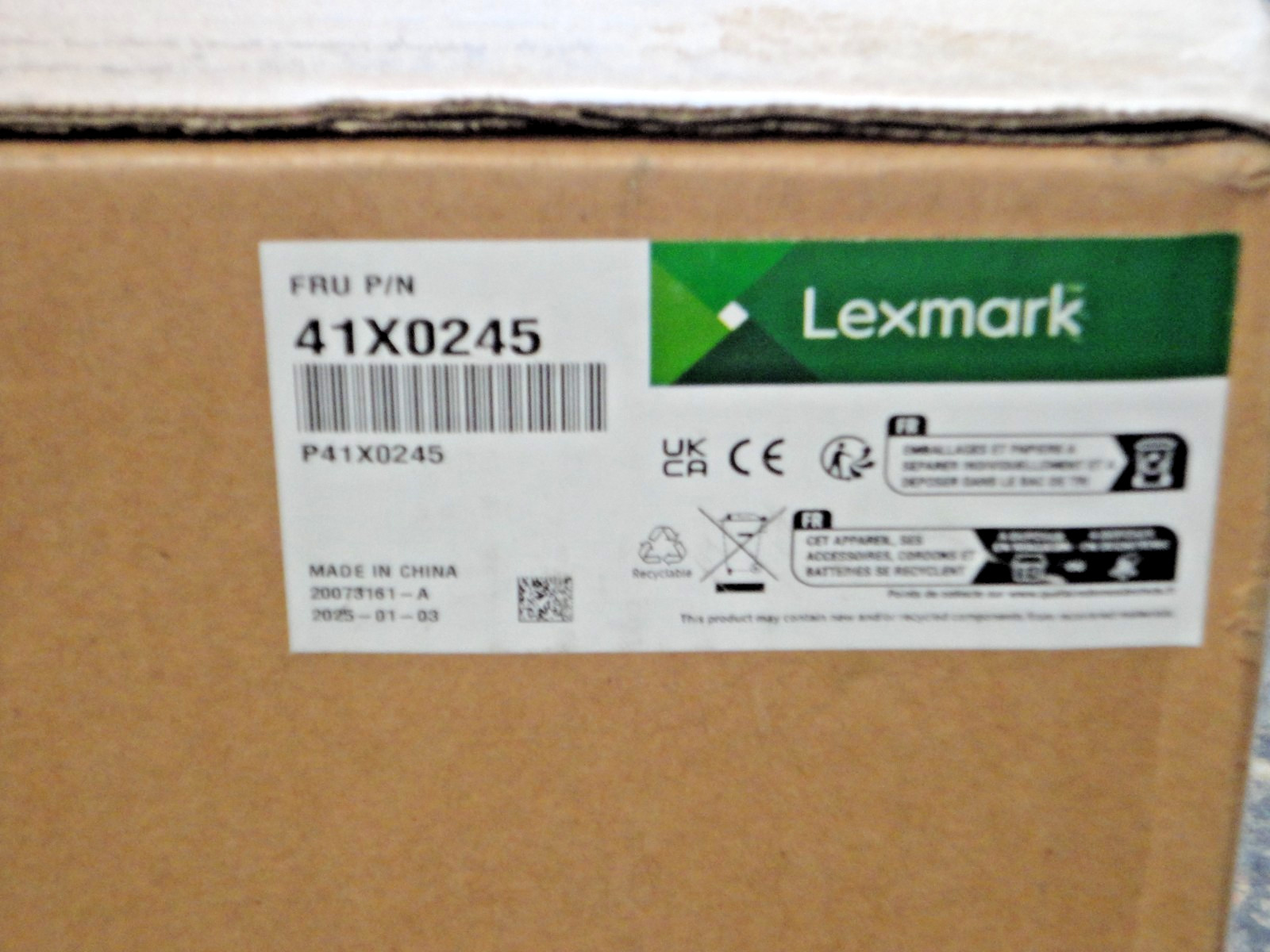 Lexmark 41X0245 Transfer Belt Assembly – NEW, GENUINE SEALED