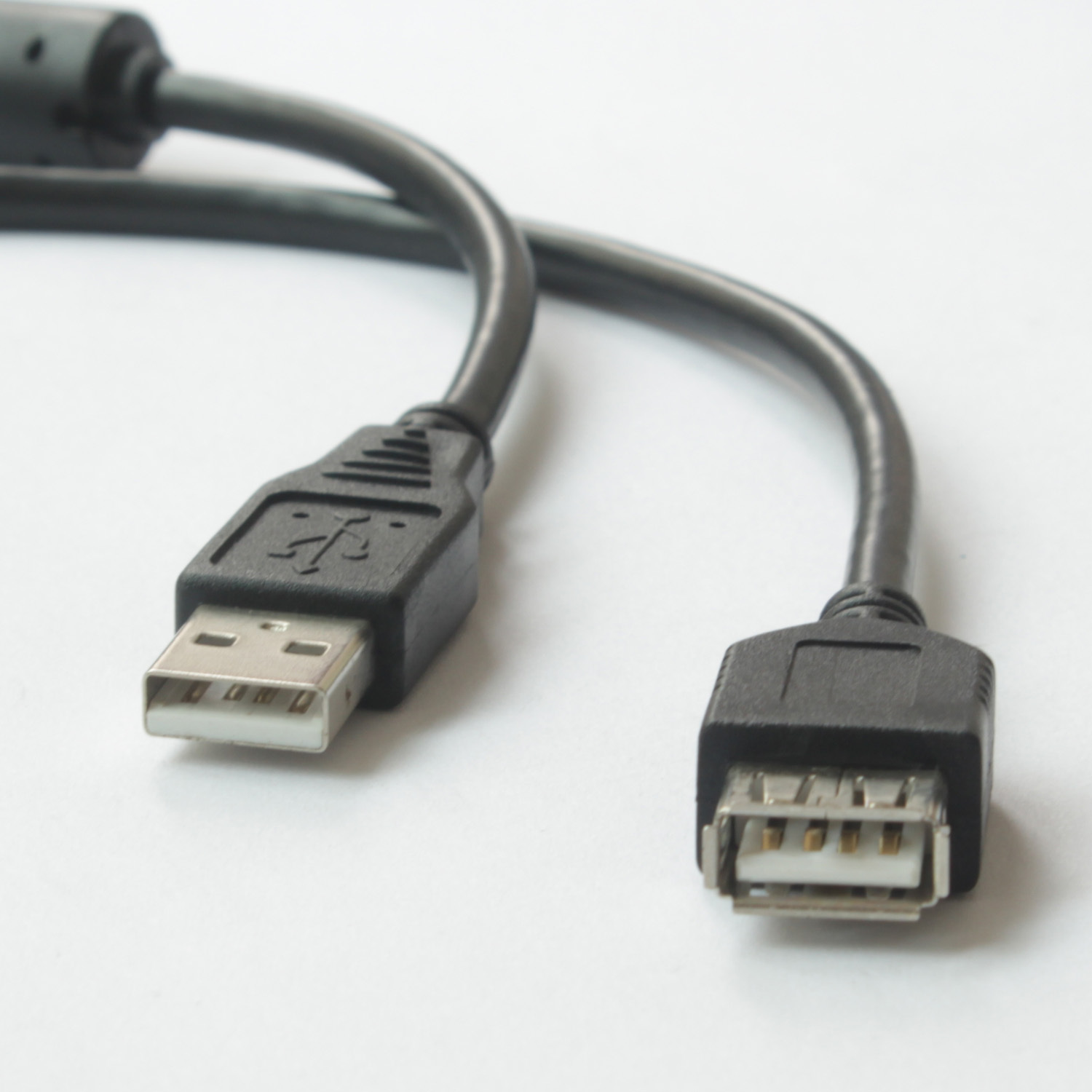 3Ft 6Ft 10FT 15Ft 30Ft Black USB 2.0 A Male M To A Female For Extension Cable