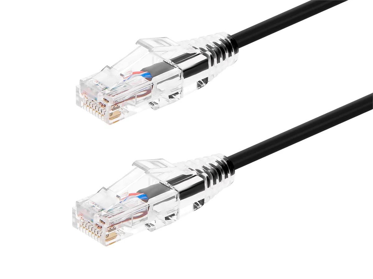 Monoprice Cat6 Ethernet Patch Cable – 20 feet – Black | Snagless RJ45 Stranded