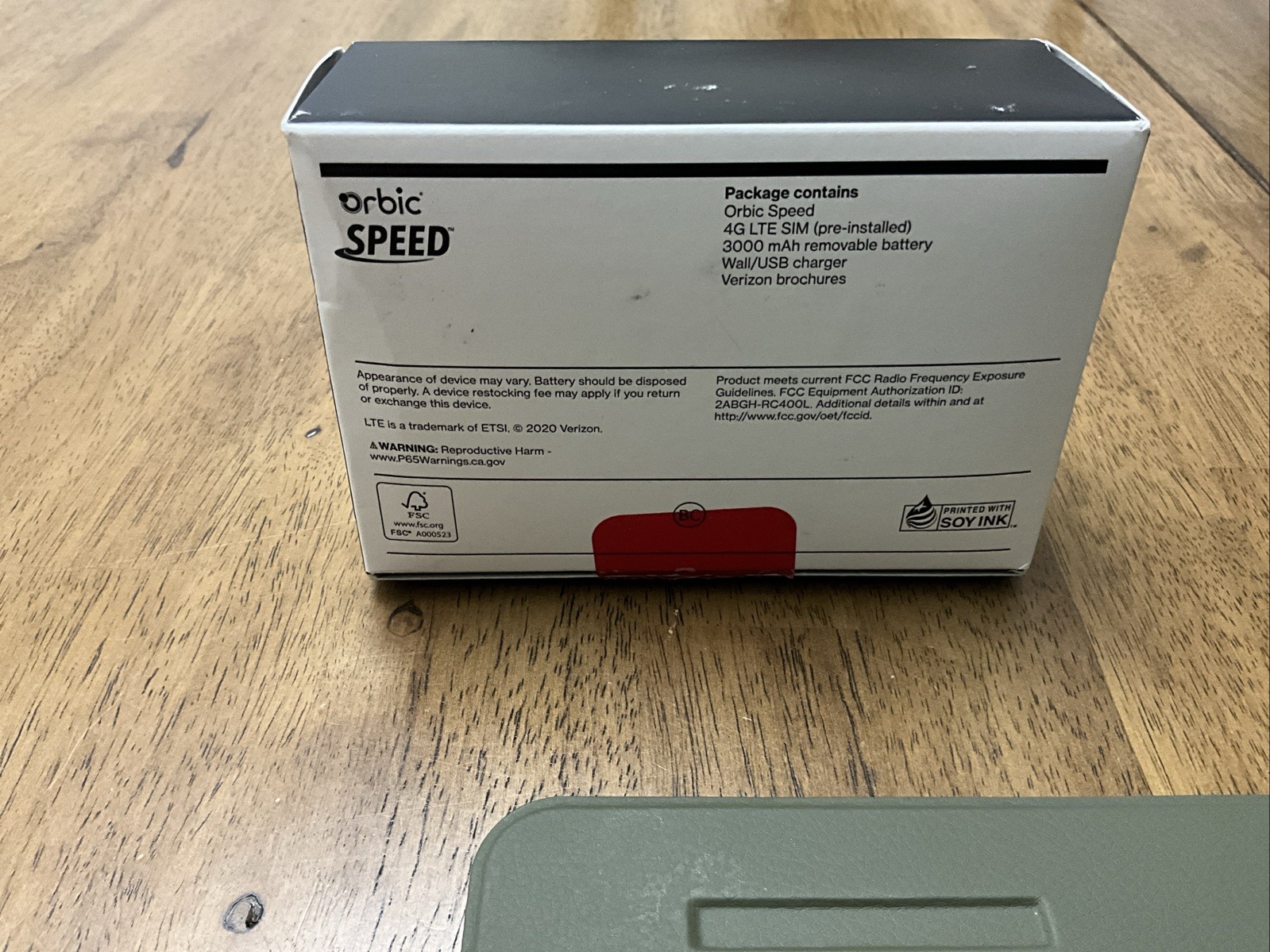 Verizon Orbic ORB400LBVZRT Wi-Fi Hotspot LTE / 4G Modem – Opened to Test – New