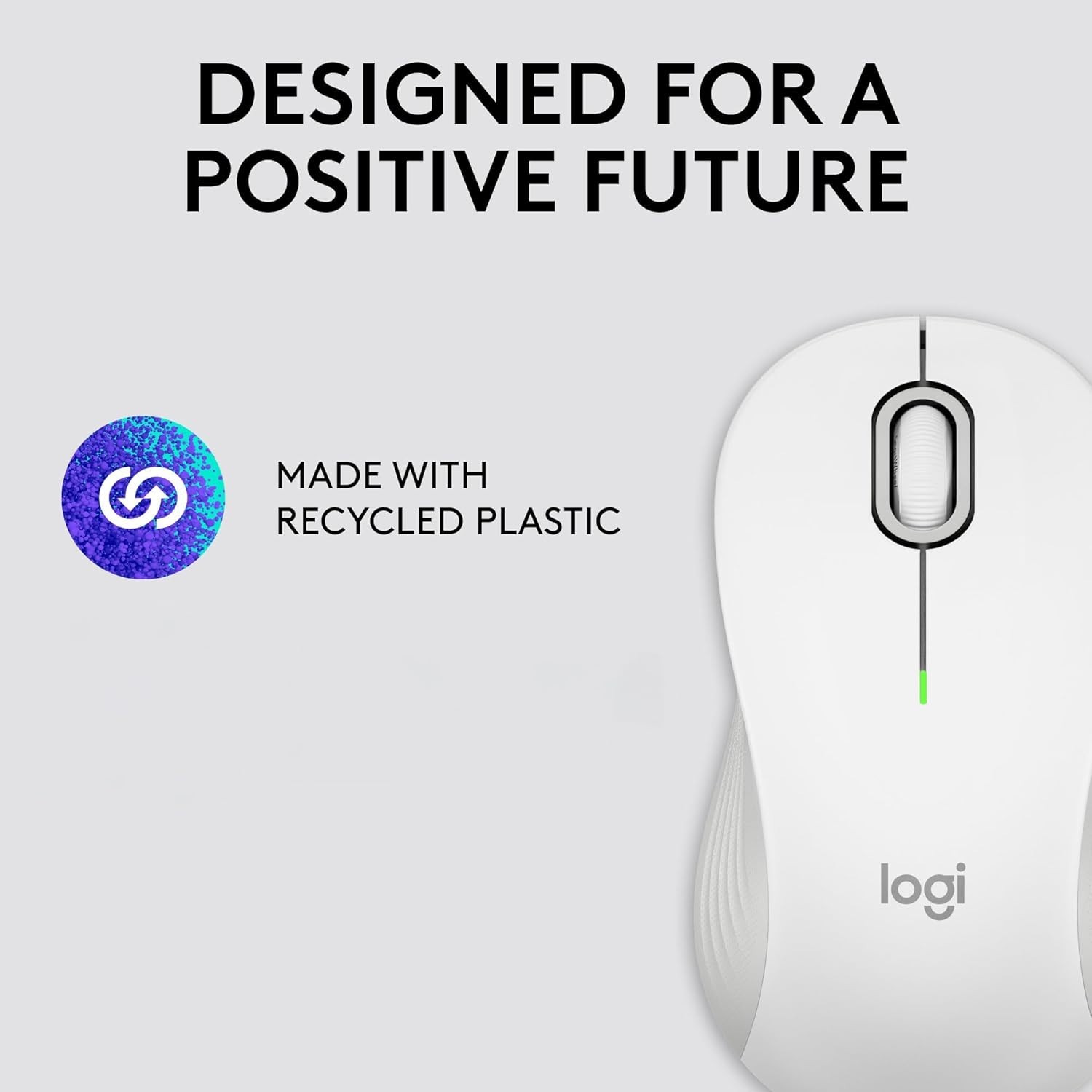 Logitech Signature M550 L Wireless Mouse Large Sized Hand PC, MAC, Laptop -White