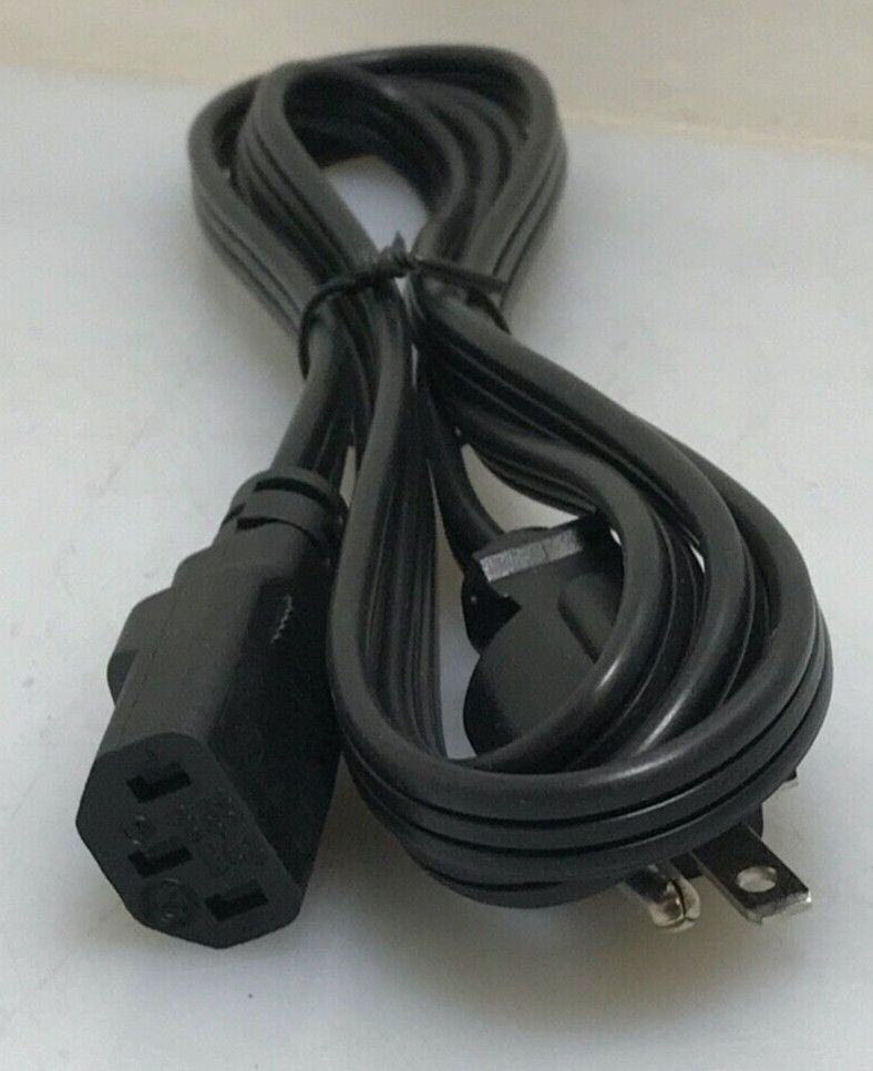 6ft Standard AC Male Power Cord 3-Prong 10A 125V New/Old Stock Unused