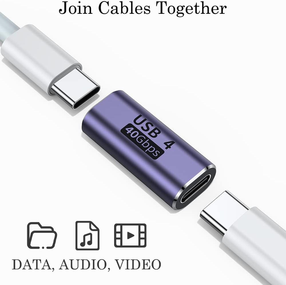 USB C Coupler (2 Pack), USB Type C Female to Female Adapter Extender Compatible
