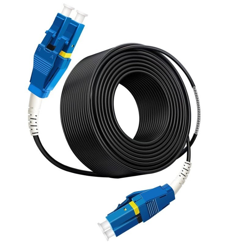 60~500M LC/UPC to LC/UPC Uniboot Armored Fiber Optic Patch Cord LSZH SM Dx Cable