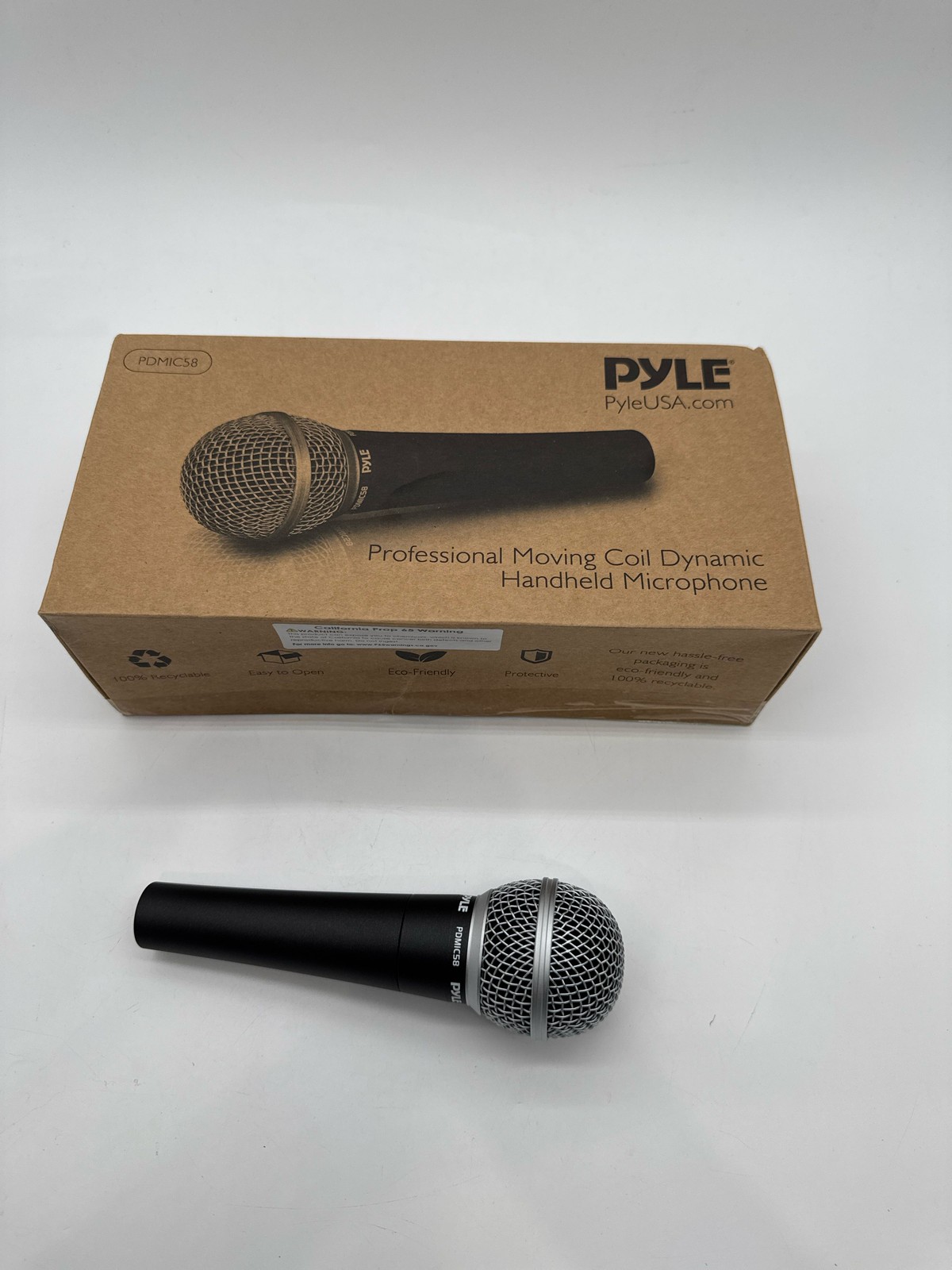 Pyle PDMIC58 Dynamic Cardioid Microphone XLR Cable 15ft Unidirectional Black