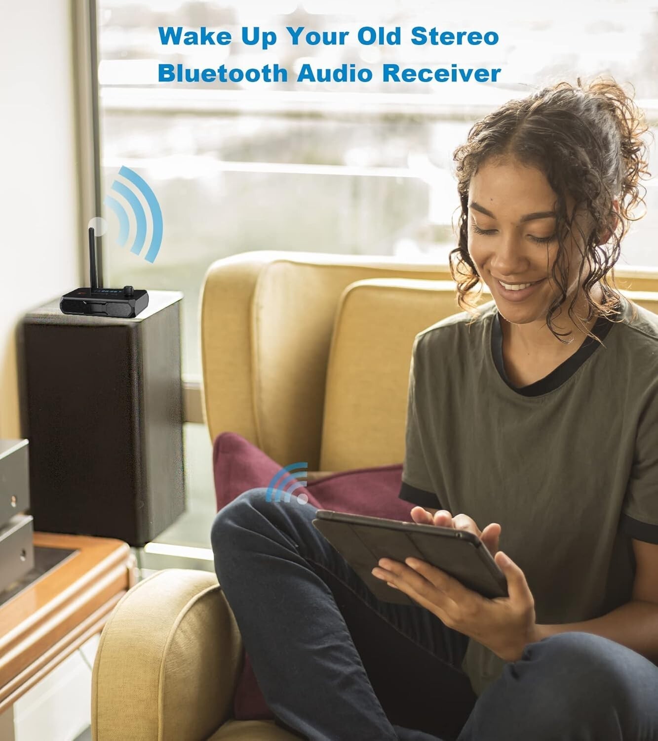 RCA Bluetooth 5.3 Receiver for Home Stereo Optical Low Latency HD Music Audio