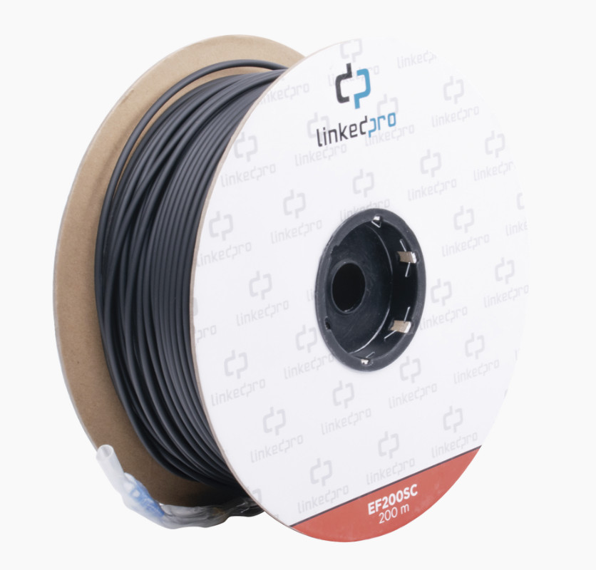 656 ft (200 m) Drum of Fiber Optic SingleMode SC-SC Duplex Connectors EF-200-SC