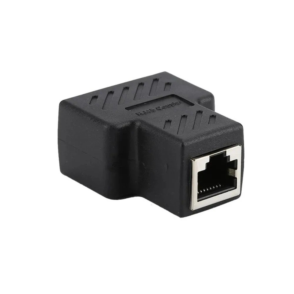 RJ45 Splitter Adapter 1 to 2 Ways Dual Female Port CAT6/5/7 LAN Ethernet Cable