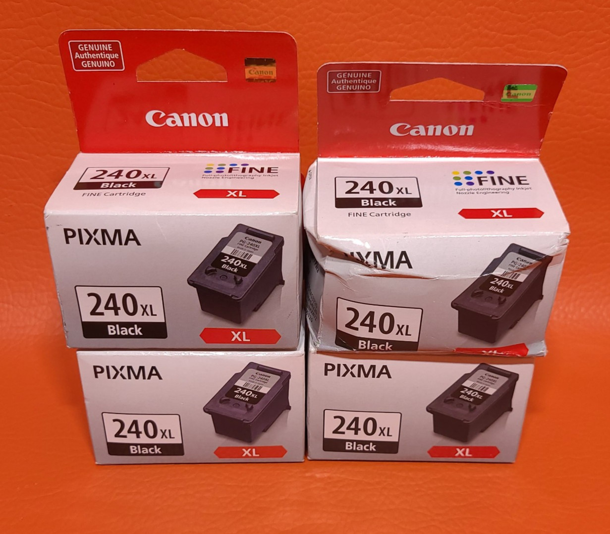 Canon PG-240 XL Ink Cartridge Color Black Lot of 4 For Select Pixma Printers