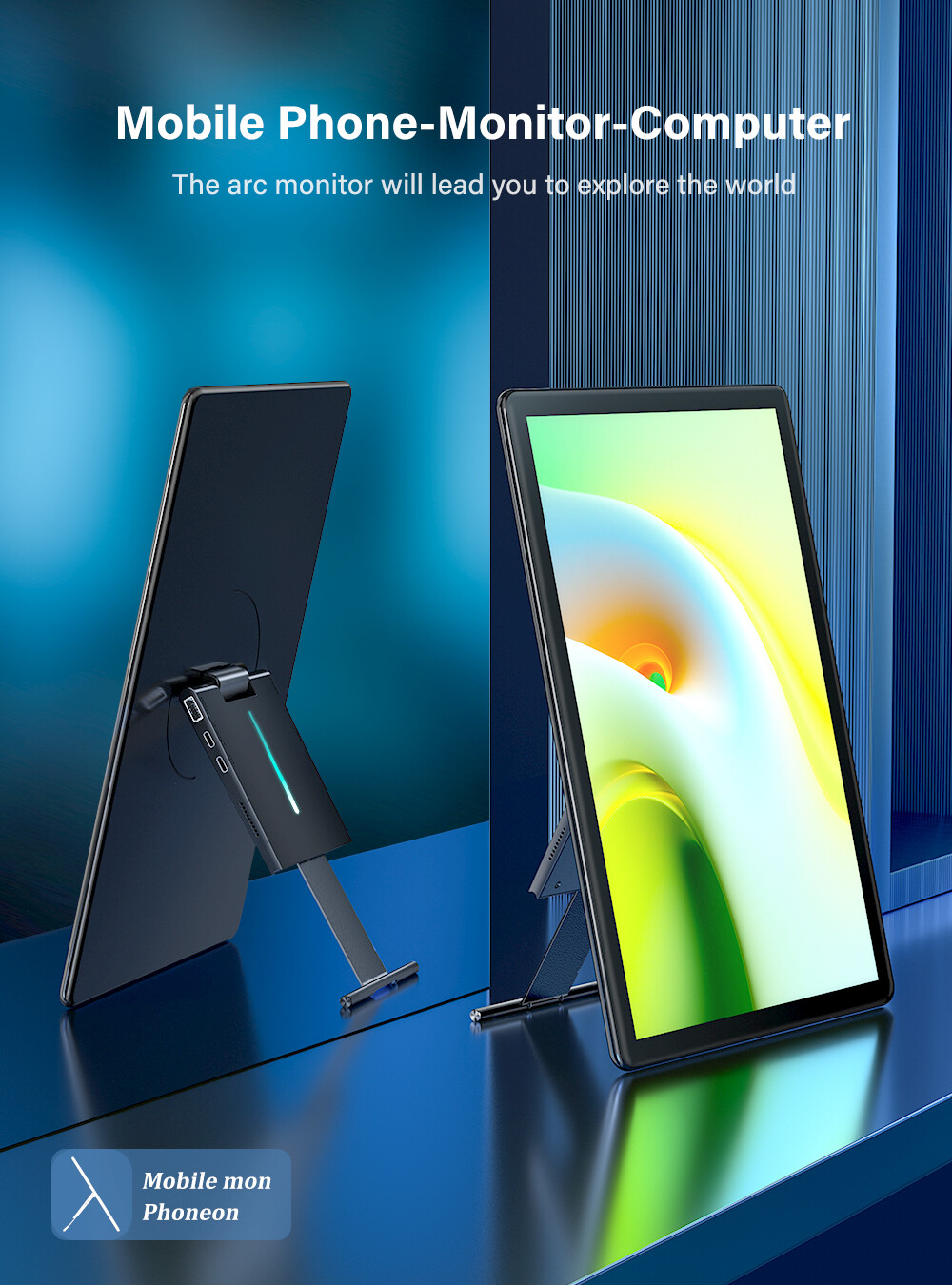 Touch Screen 15.6″ 1080P FHD Portable Monitor HDMI USB C Second Screen 100% sRGB