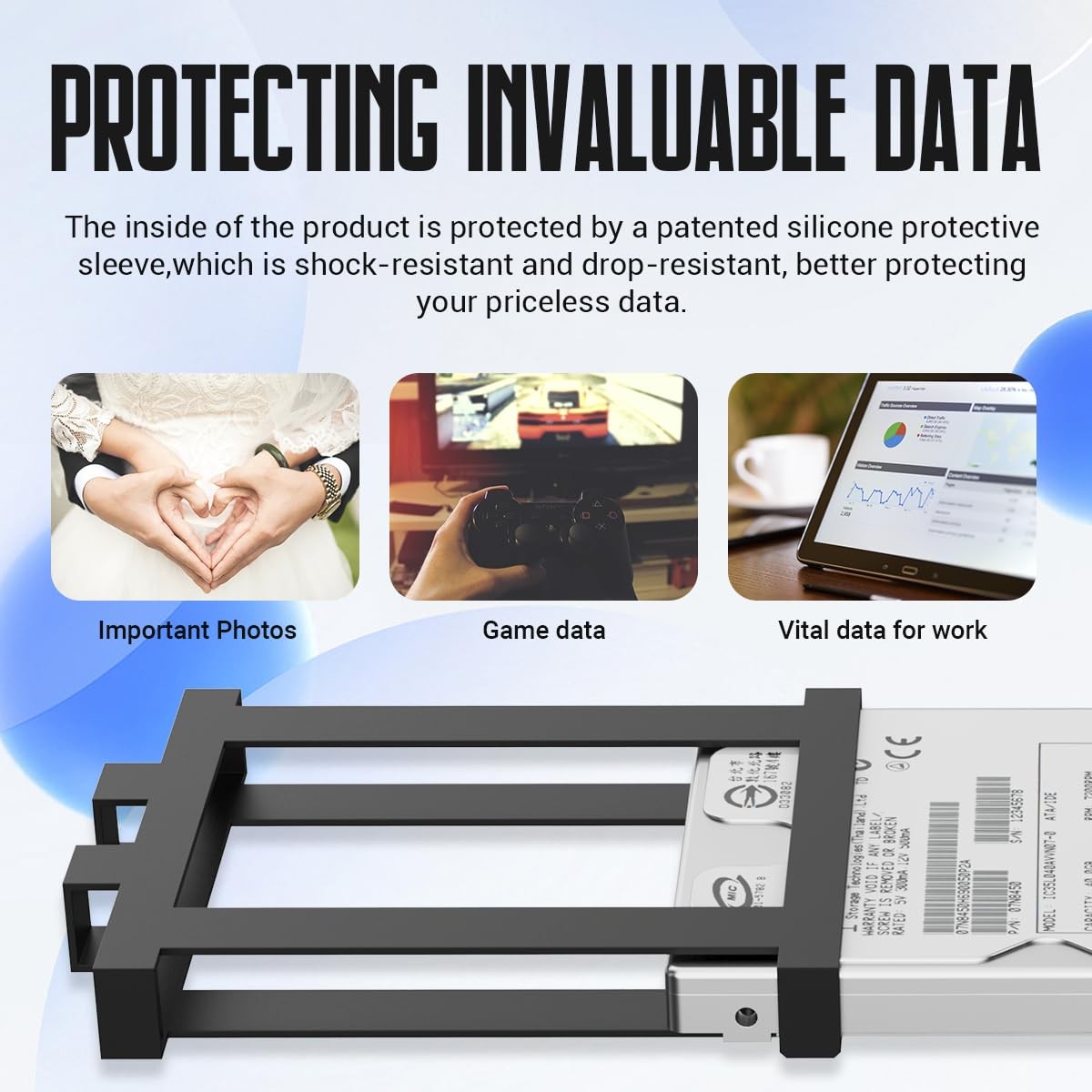 YOTUO 500GB External Hard Drive Portable Storage Expansion HDD USB 3.0 & USB C