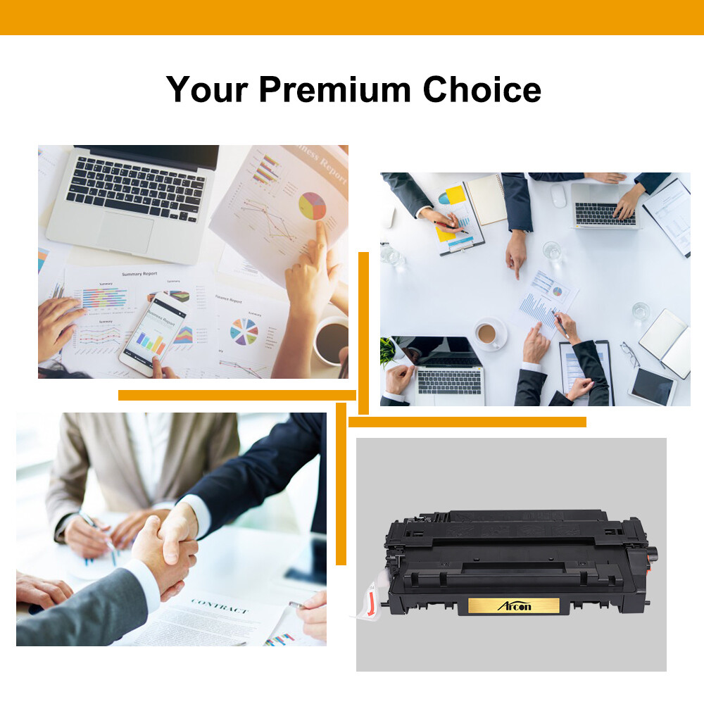 10PK BK CE255A 55A Toner Fits for HP LaserJet Pro P3011 P3015X MFP M525C Printer