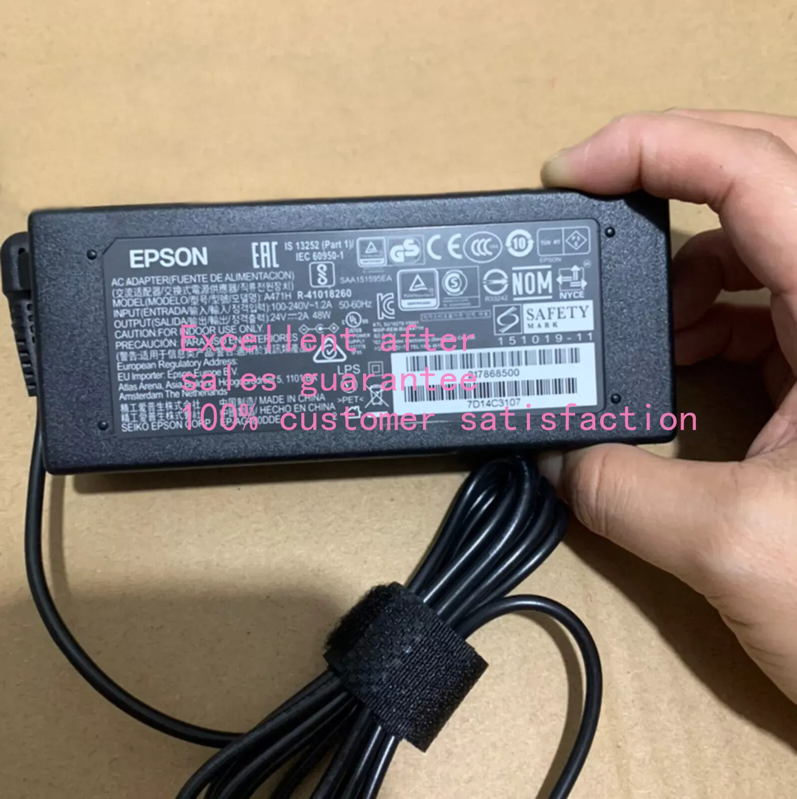 1PC AC/DC power adapter 24V 2A For Epson DS-510 DS-760/770 DS-870 A471H A472E