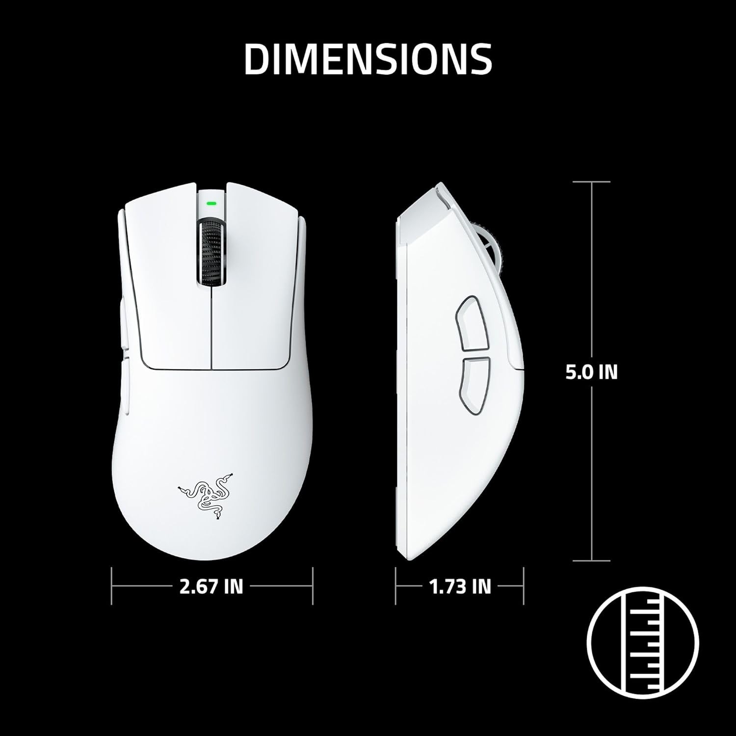 Razer DeathAdder V4 Pro Wireless Gaming Mouse White Certified Refurbished