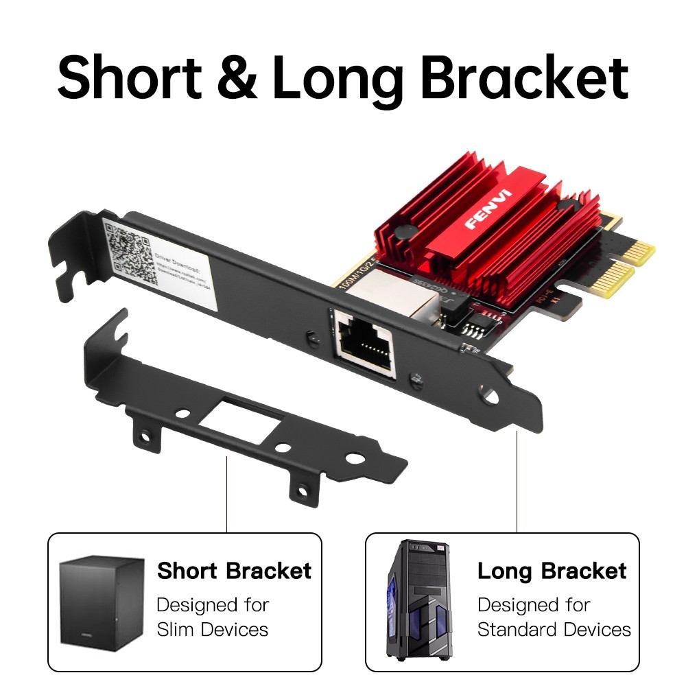 2.5Gbps PCIe Gigabit Network Card RJ45 LAN PCI Express X1 X4 X8 Ethernet Adapter