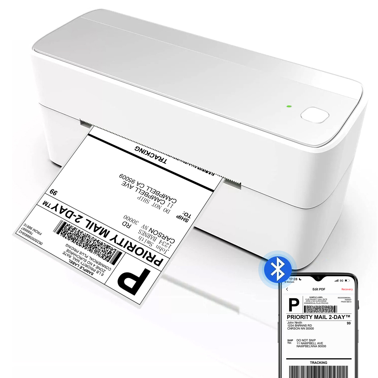 Bluetooth Thermal Shipping Label Printer for Shipping Packages Label Maker Lot