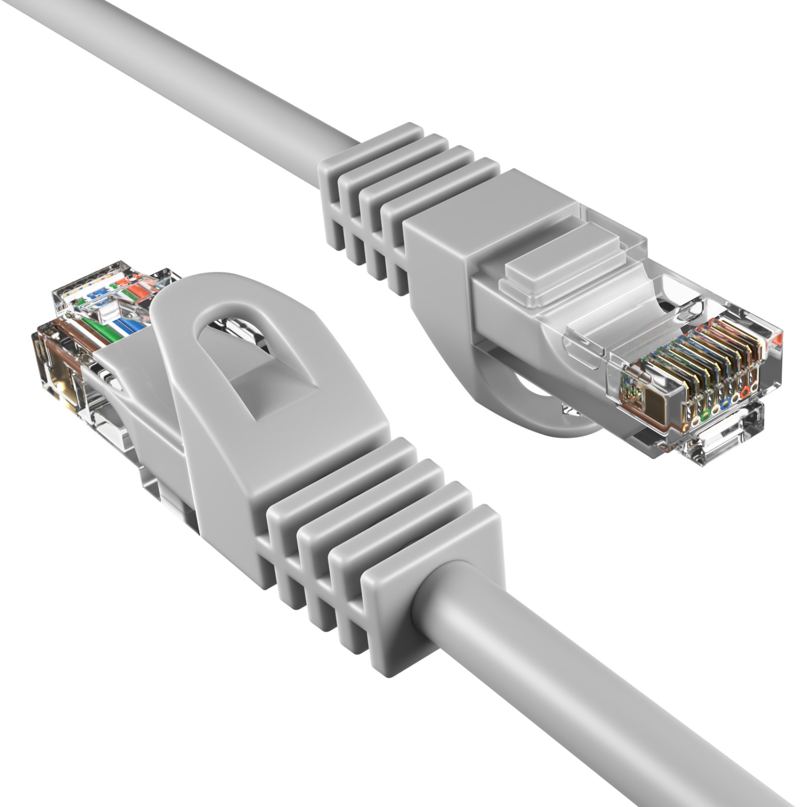 CAT6 Gray Ethernet Patch Cord LAN Network Cable RJ45 25FT- 200FT Multi-Pack LOT