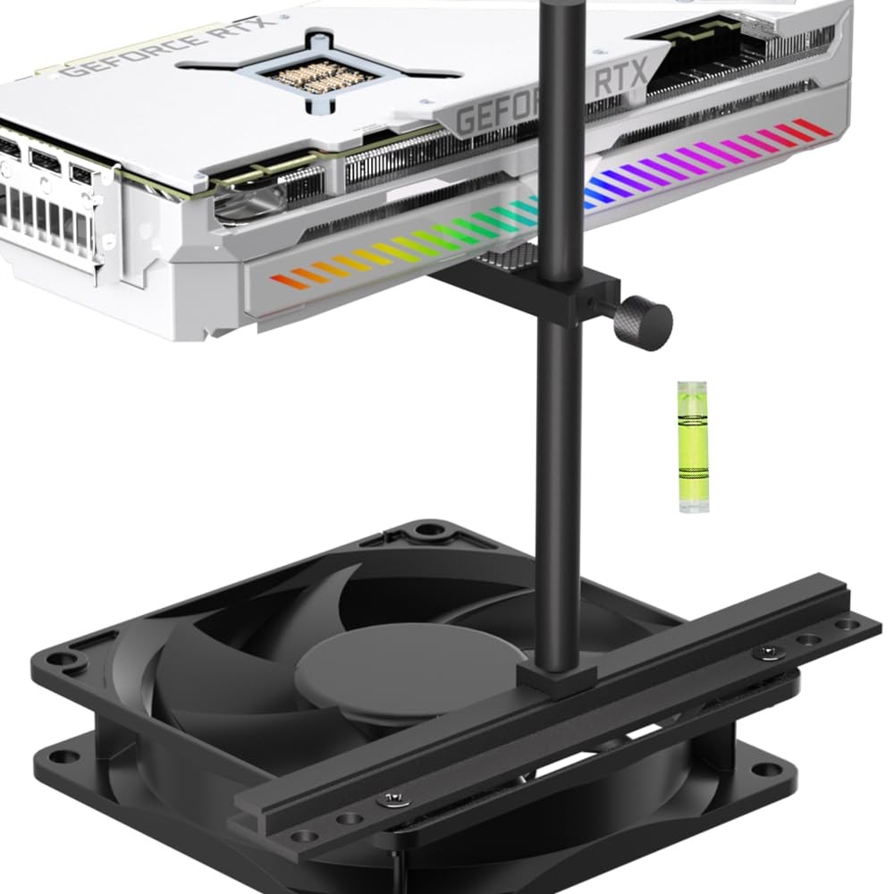 GPU Support Bracket, Graphics Card Support, Bracket Brace, 136mm, Black