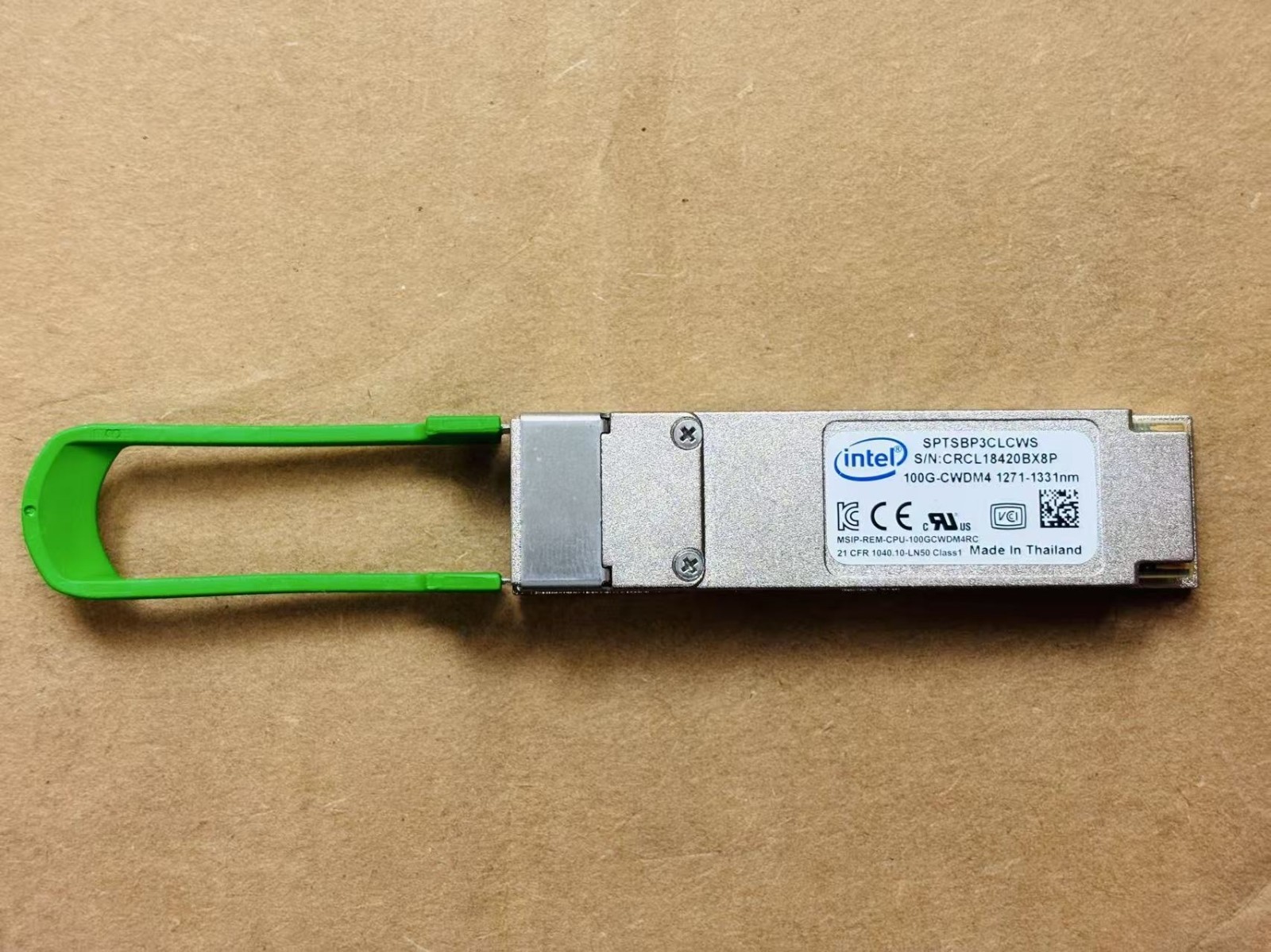 INTEL QSFP 100G CWDM4 SPTSBP3CLCWS 1271-1331NMOptical Transceiver With 2km Reach