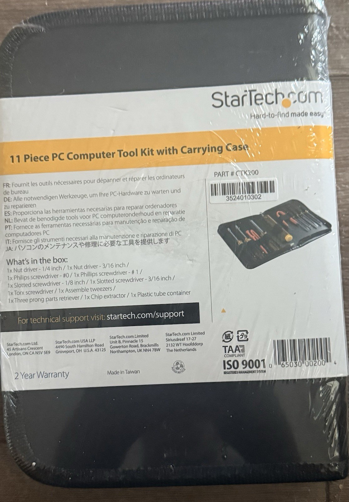 STARTECH.COM 11PIECE PC COMPUTER TOOL KIT WITH CARRYING CASE CTK200 [NEW]