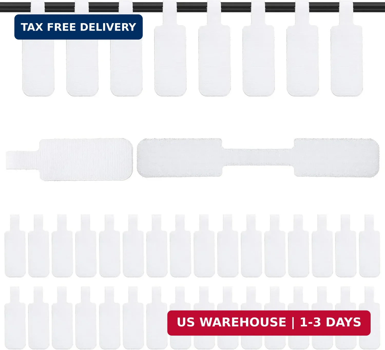 35PCS Reusable Cable Cord Wire Labels, Self-Adhesive Hook and Loop Cable Labels,