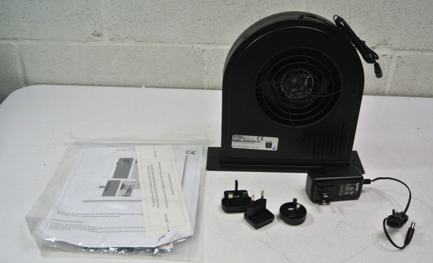 Middle Atlantic 50CFM 220V Cabinet Cooler – ICAB-COOL50