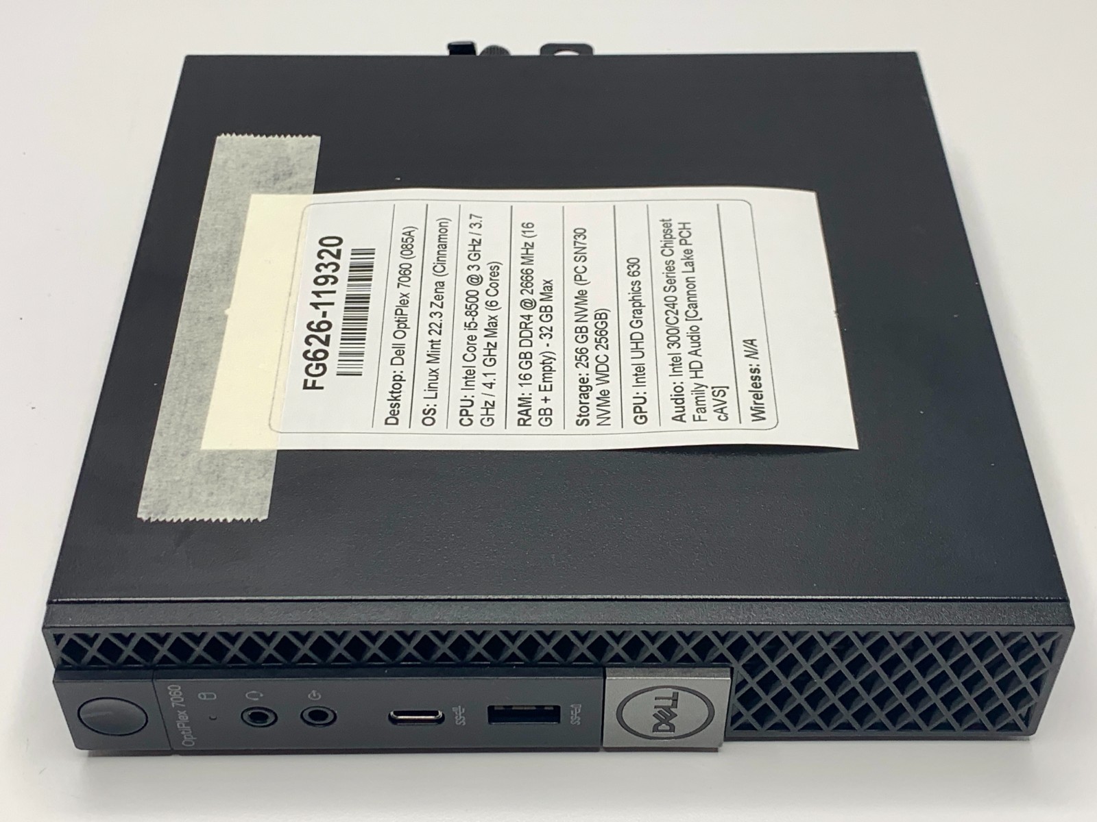 Dell OptiPlex 7060 USFF | i5-8500 | 16GB RAM | 256GB SSD | LINUX