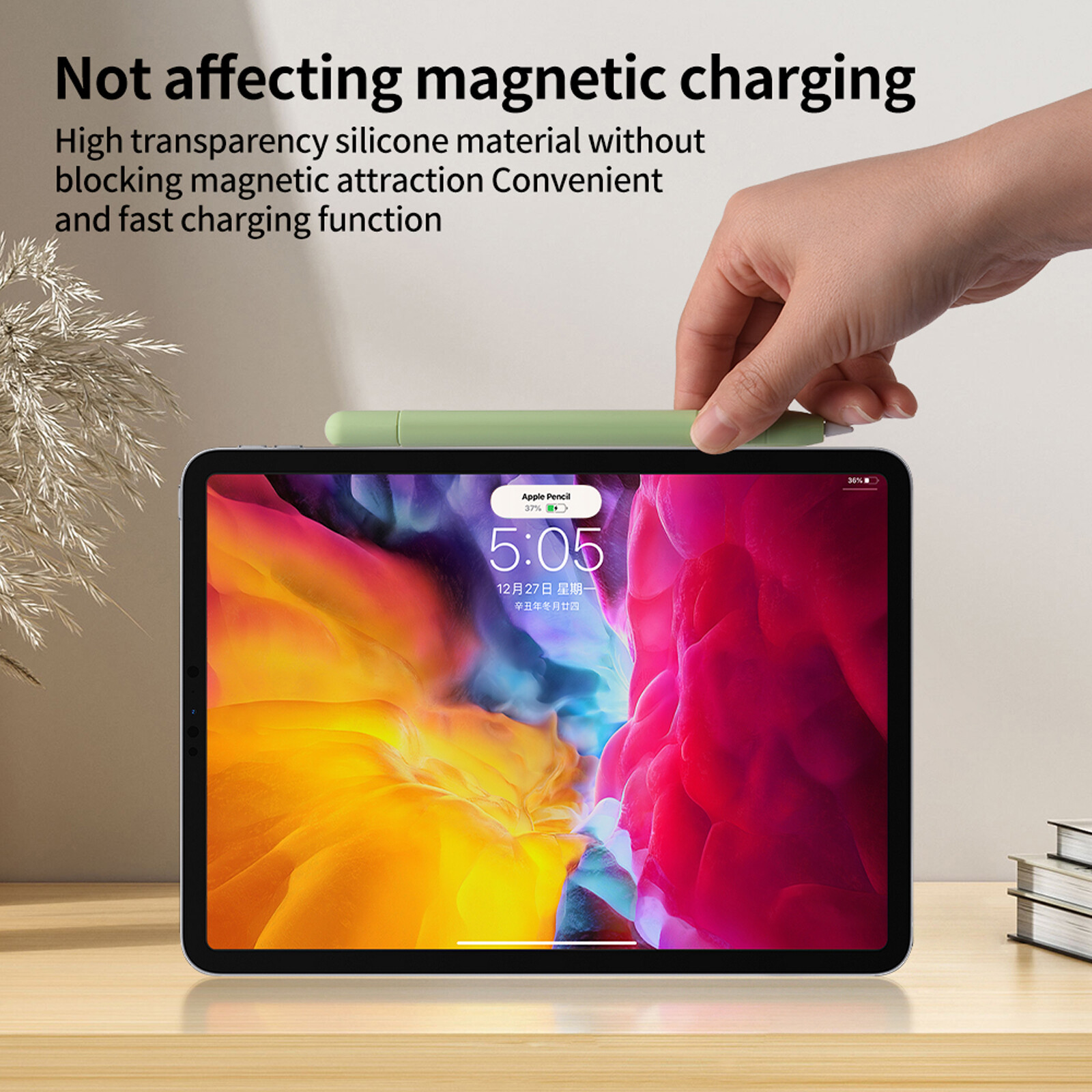 Soft Silicone Rubber Case Stylus Pen Sleeve Cover Fr Apple Pencil 3rd Gen(USB-C)