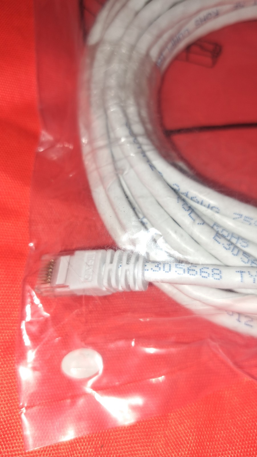 Cat 5e Patch Cord Cable 35ft 100% Copper 350MHz UTP 35 Ft + Mounts & Ties New