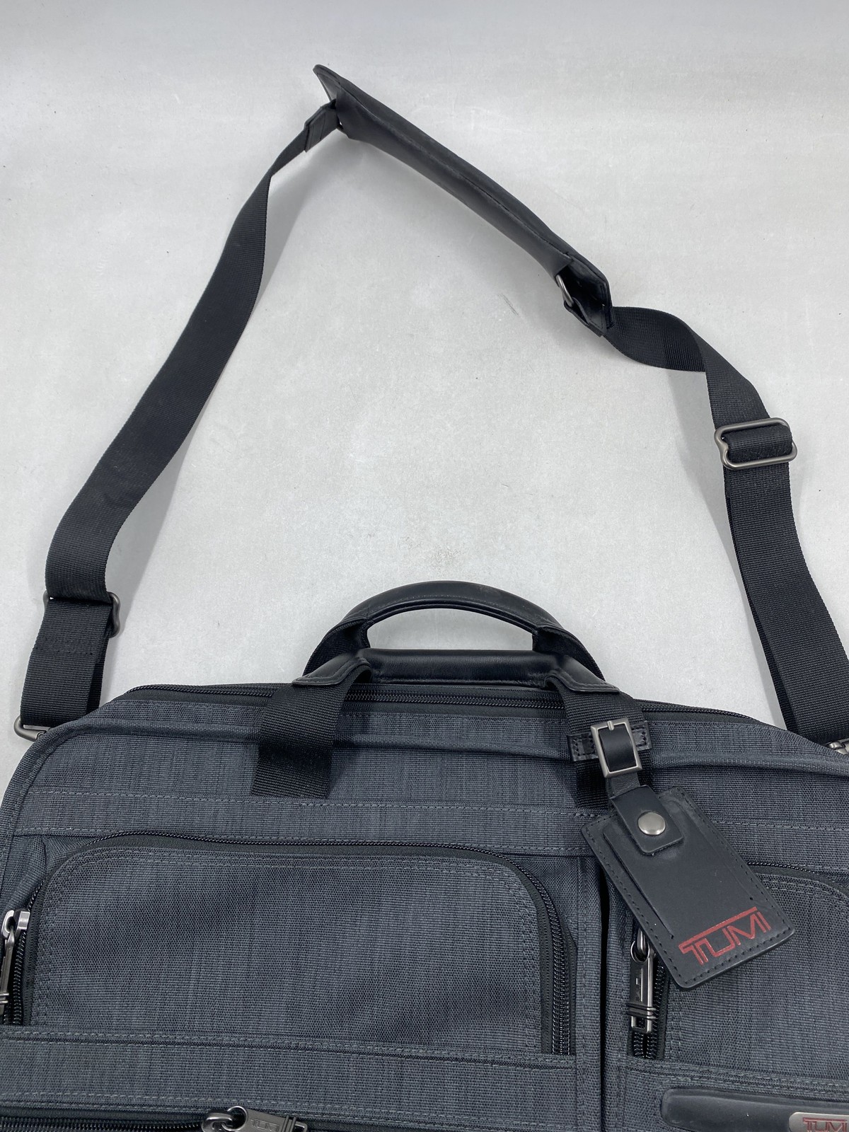 Tumi Black Ballistic Nylon Professional Laptop Briefcase Messenger Bag COA