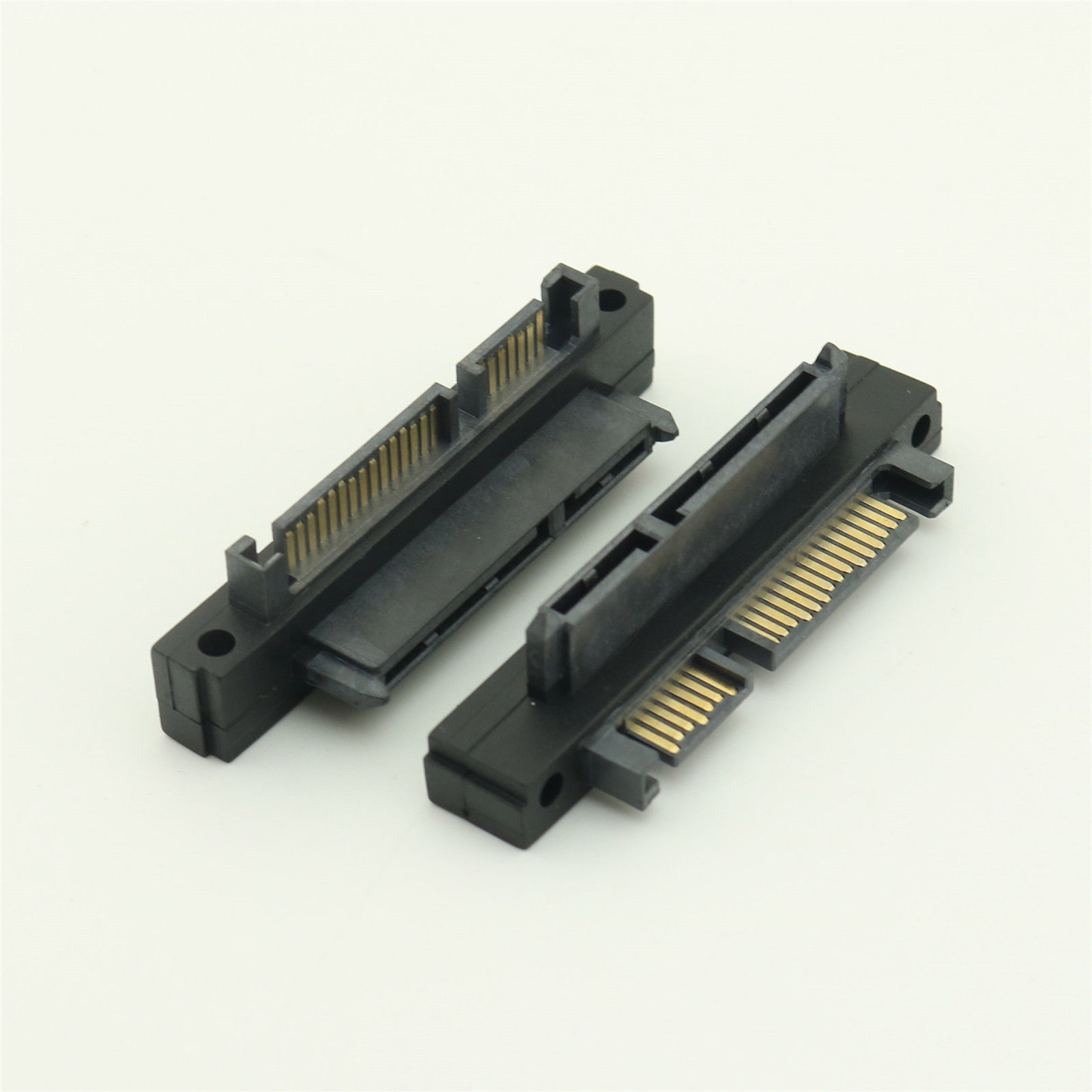1x SATA 7+15 Pin 22 Pin Male to 22 Pin Female Left Angled 90°Convertor Adapter