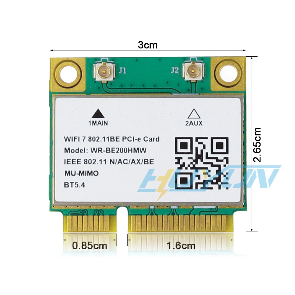 WiFi 7 BE200HMW Wireless Card, Bluetooth 5.4 Network Adapter for Laptop