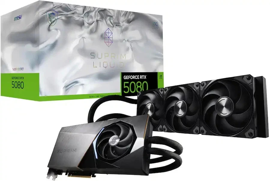 MSI RTX 5080 16G SUPRIM LIQUID SOC